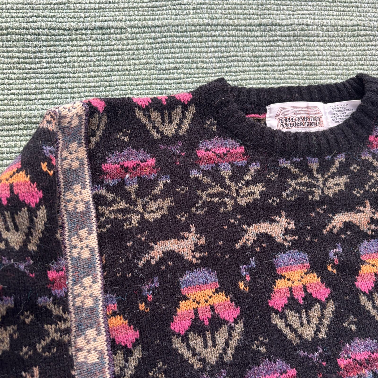 Vintage Vintage The Import Workshop Knit Wool Pattern Sweater Sz L Size L / US 10 / IT 46 - 4 Thumbnail
