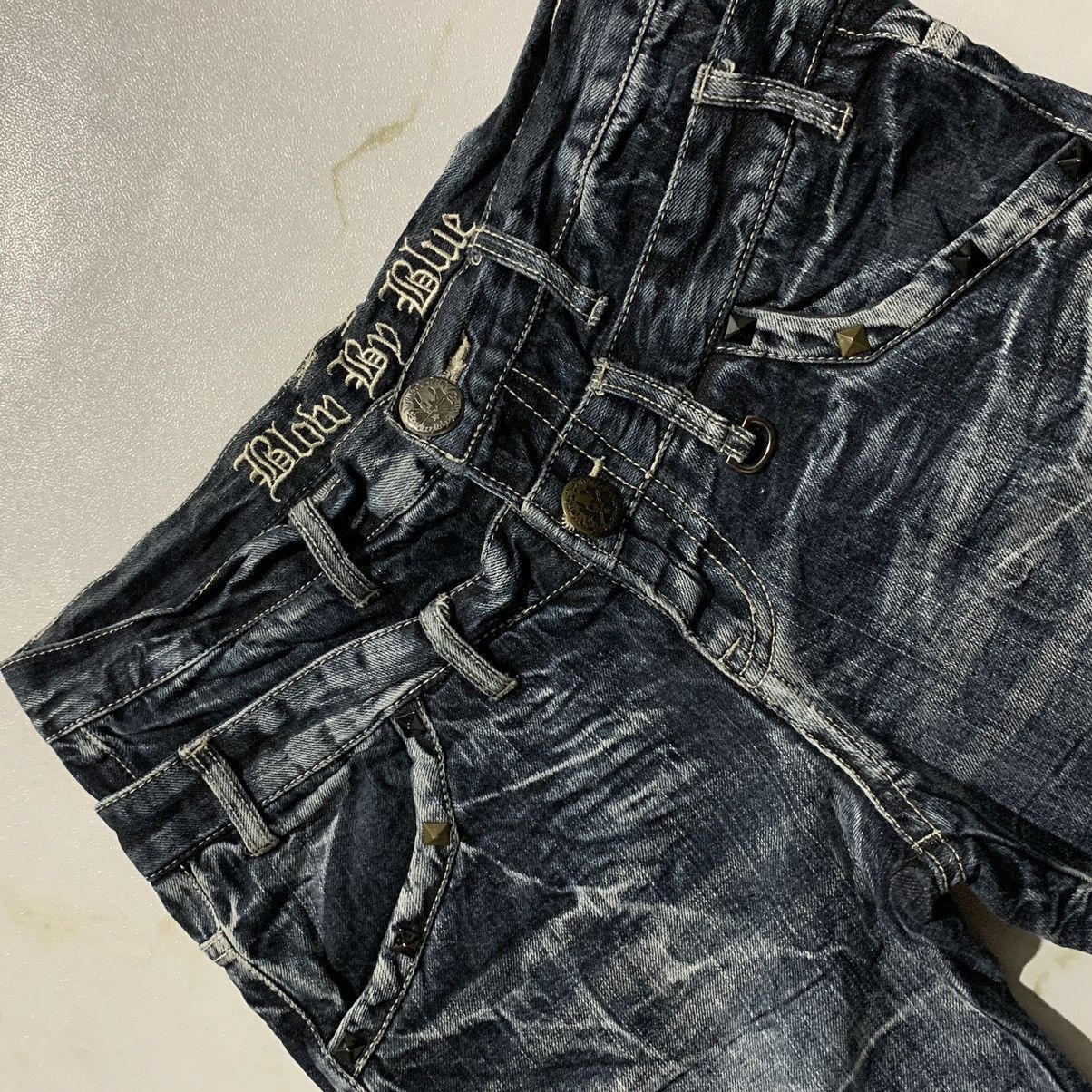 Japanese Brand Jeans Blow by Blue Double Waist Size US 33 - 2 Thumbnail