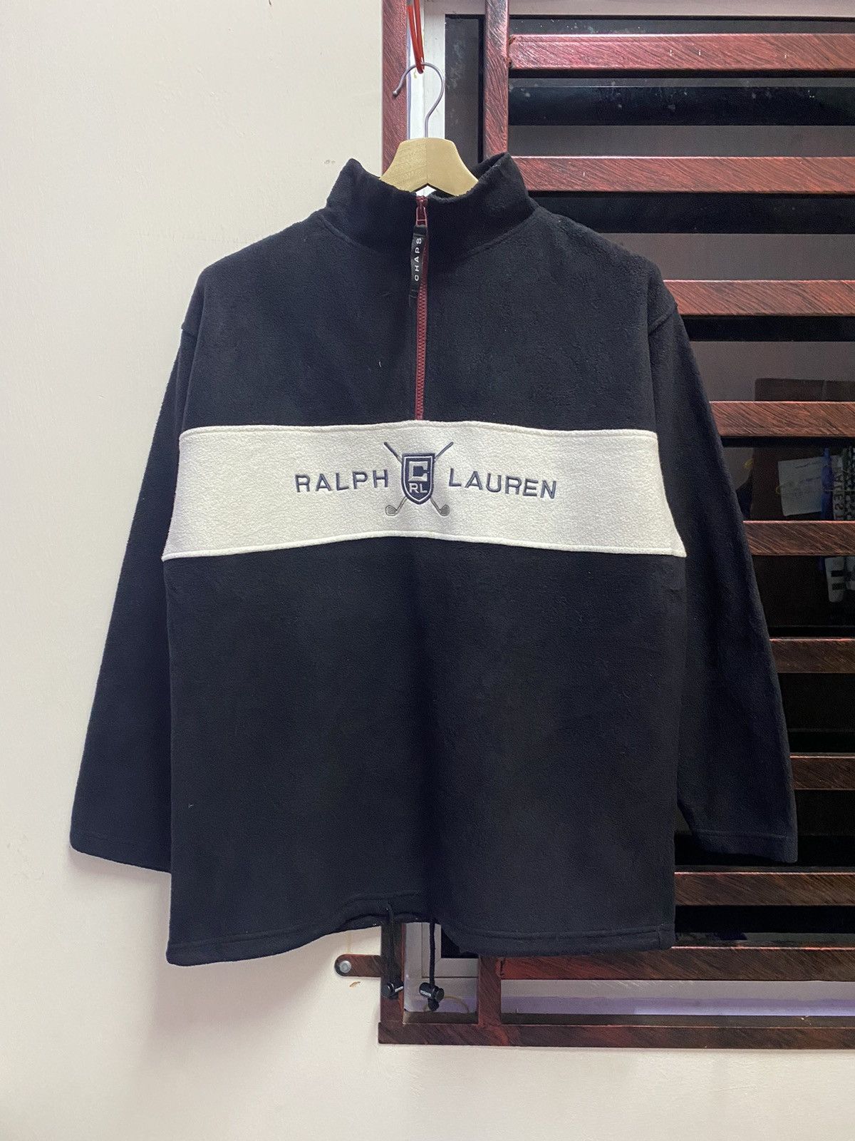 Chaps Ralph Lauren Vintage 90s Chaps Ralph Lauren Half Zipper Sweatshirt Size US L / EU 52-54 / 3 - 1 Thumbnail