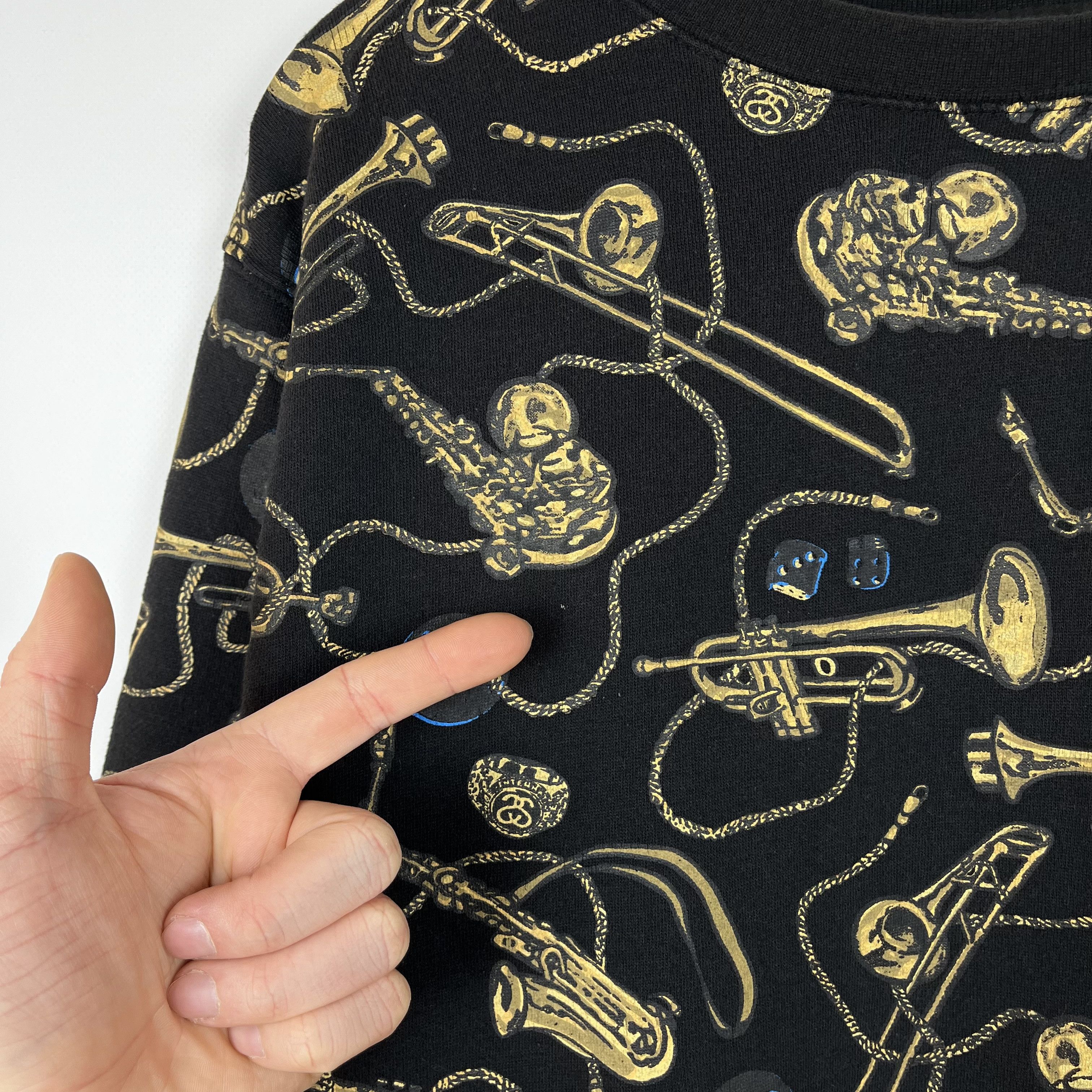Stussy Vintage Stussy All Over Print Jazz Sweatshirt 90’s Size US XL / EU 56 / 4 - 16 Thumbnail
