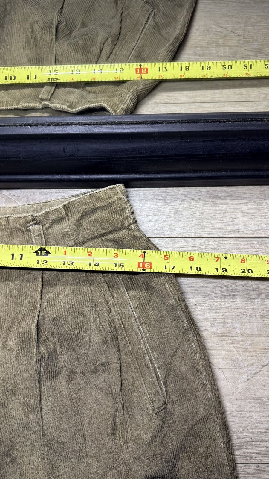 Other Y2K 2000s Women’s 14 Olive Corduroy Baggy Parachute Pants Size 36" / US 14 / IT 50 - 6 Thumbnail