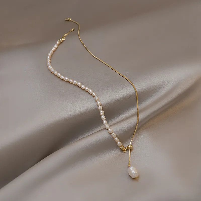 Jewelry Elegant Natural Pearl Chain Necklace Size ONE SIZE - 2 Thumbnail