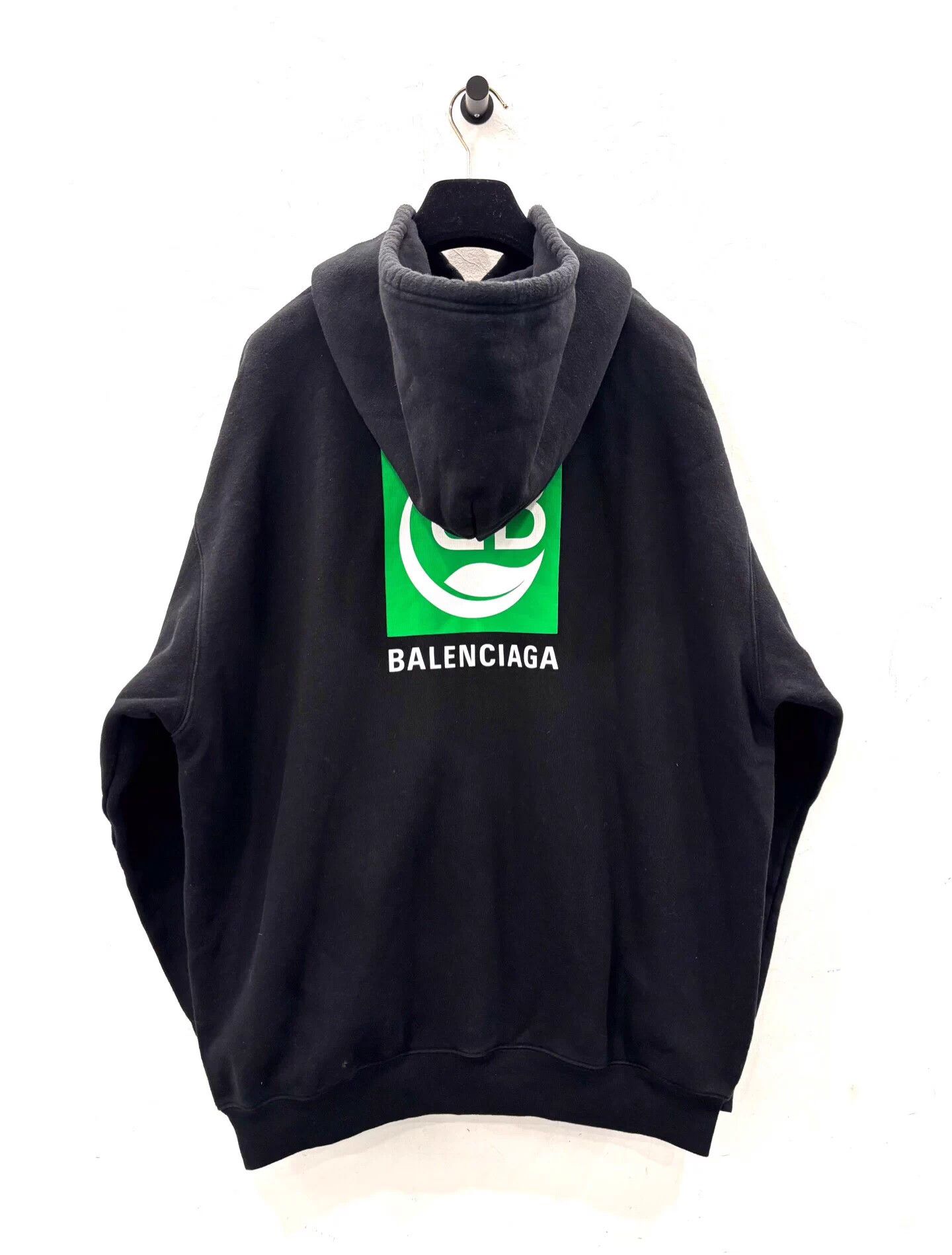 Balenciaga Balenciaga Back Double B Logo Black Hoodie M Size M / US 6-8 / IT 42-44 - 3 Thumbnail