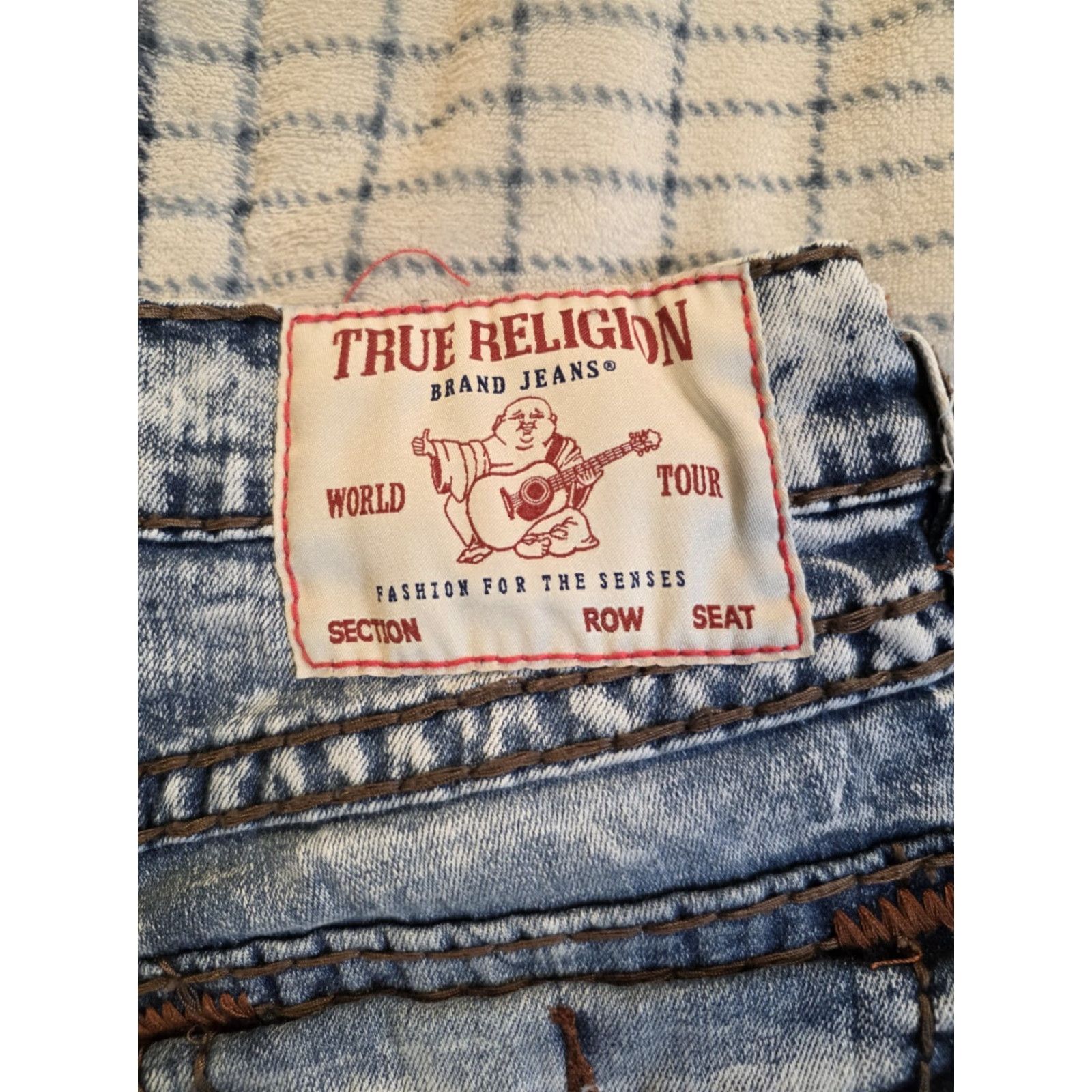 True Religion VINTAGE True Religion Rocco Relaxed Bermuda Shorts Men 29 Blue Acid Wash Flap Pocket Embroidered Logo Pockets USA Hip Hop Summer 29 Mens Size US 29 - 3 Thumbnail