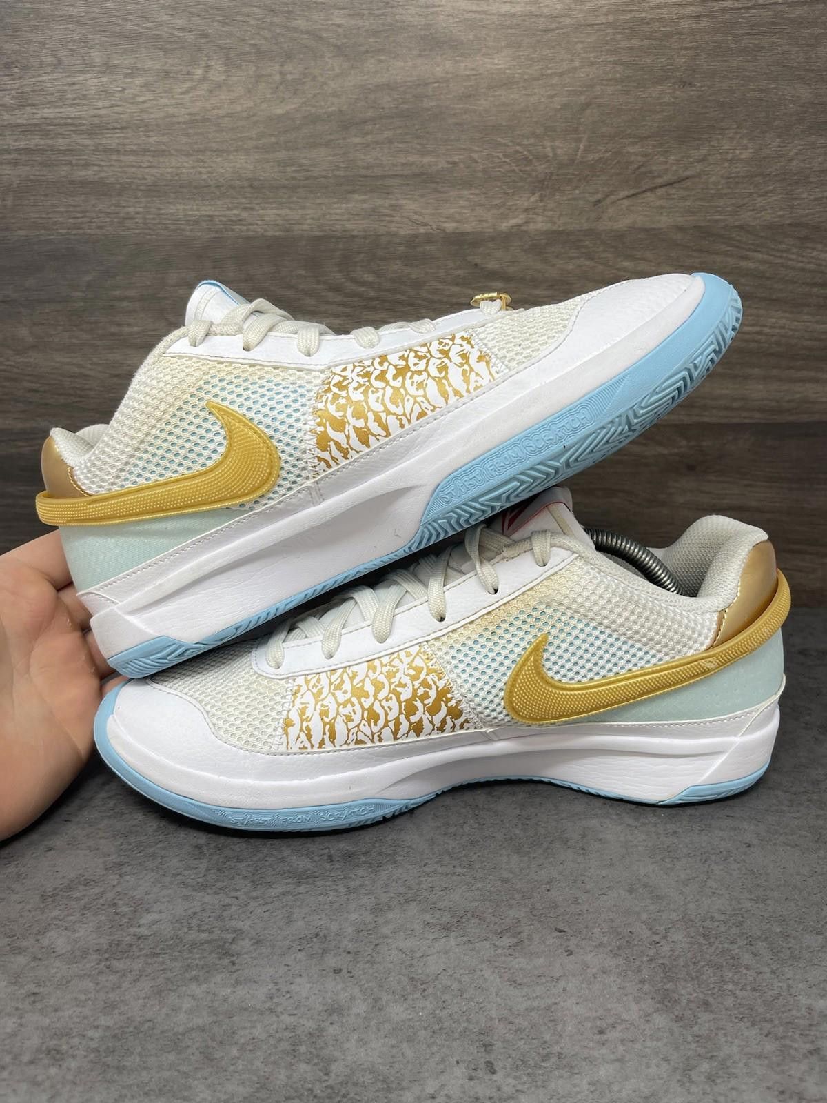 Nike Nike Ja 1 Shoes Mens 9.5 Chinese New Year White Gold Blue Size US 9.5 / EU 42-43 - 7 Thumbnail