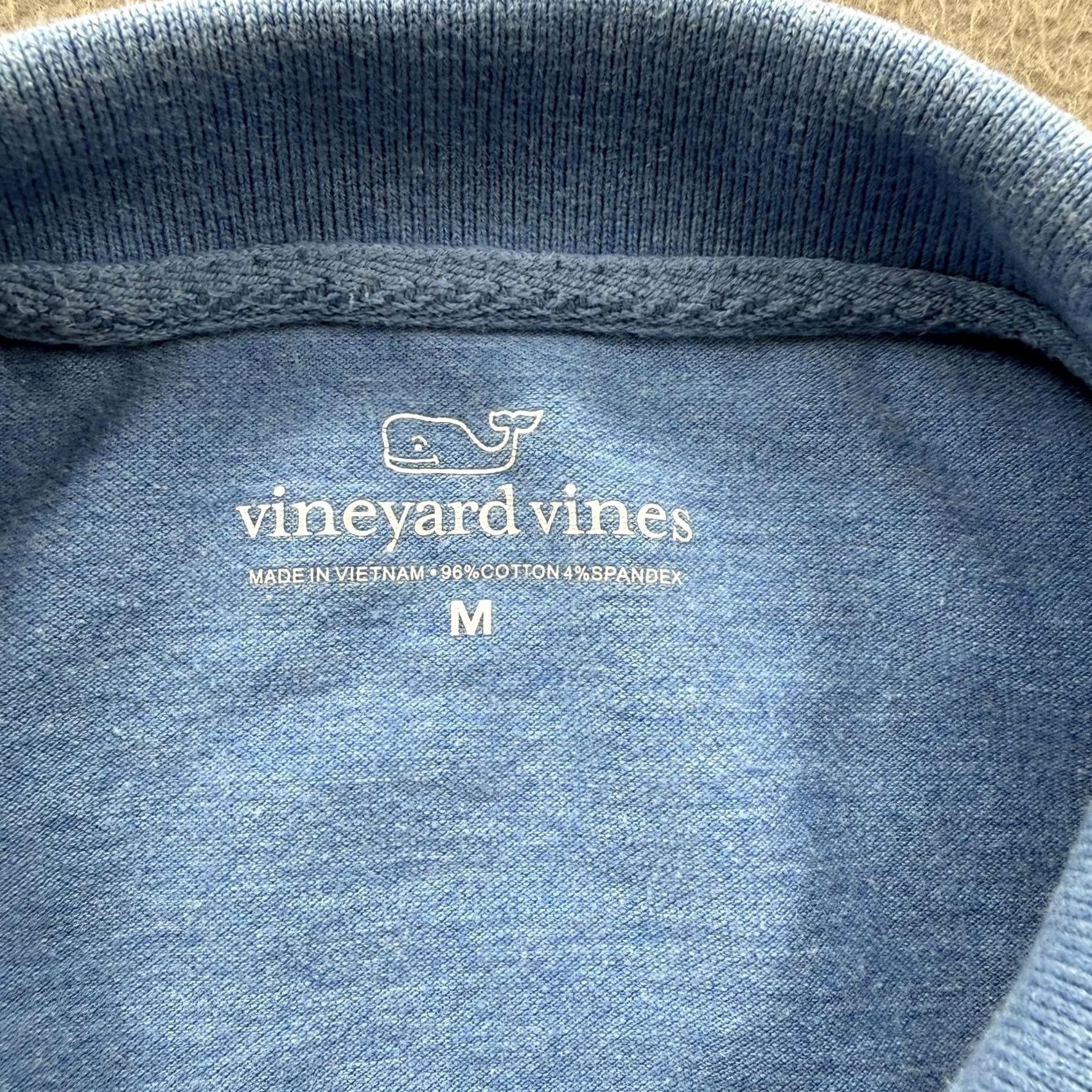 Vineyard Vines Vineyard Vines Polo Shirt Mens M Blue Solid Stretch Cotton Spandex Casual Shirt Size US M / EU 48-50 / 2 - 3 Thumbnail