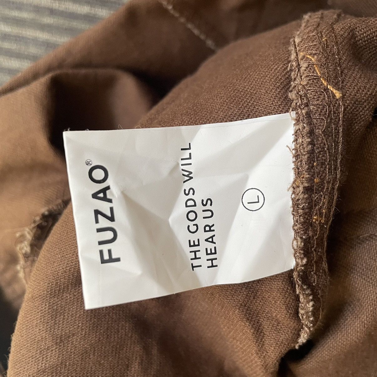 Other Fuzao Brand Overall Cotton Duck Twill Canvas Brown Size US 42 / EU 58 - 10 Thumbnail