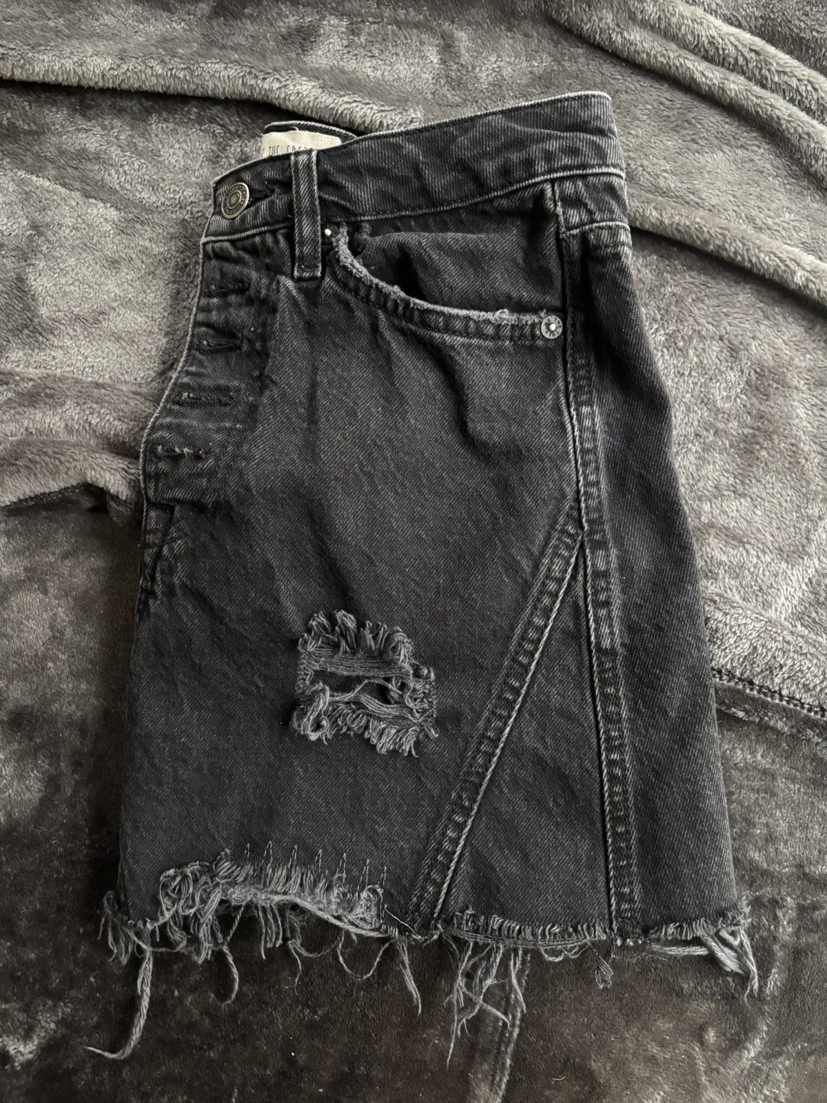 Free People We the Free Free People Denim skirt Size 24" / US 00 / IT 34 - 3 Thumbnail