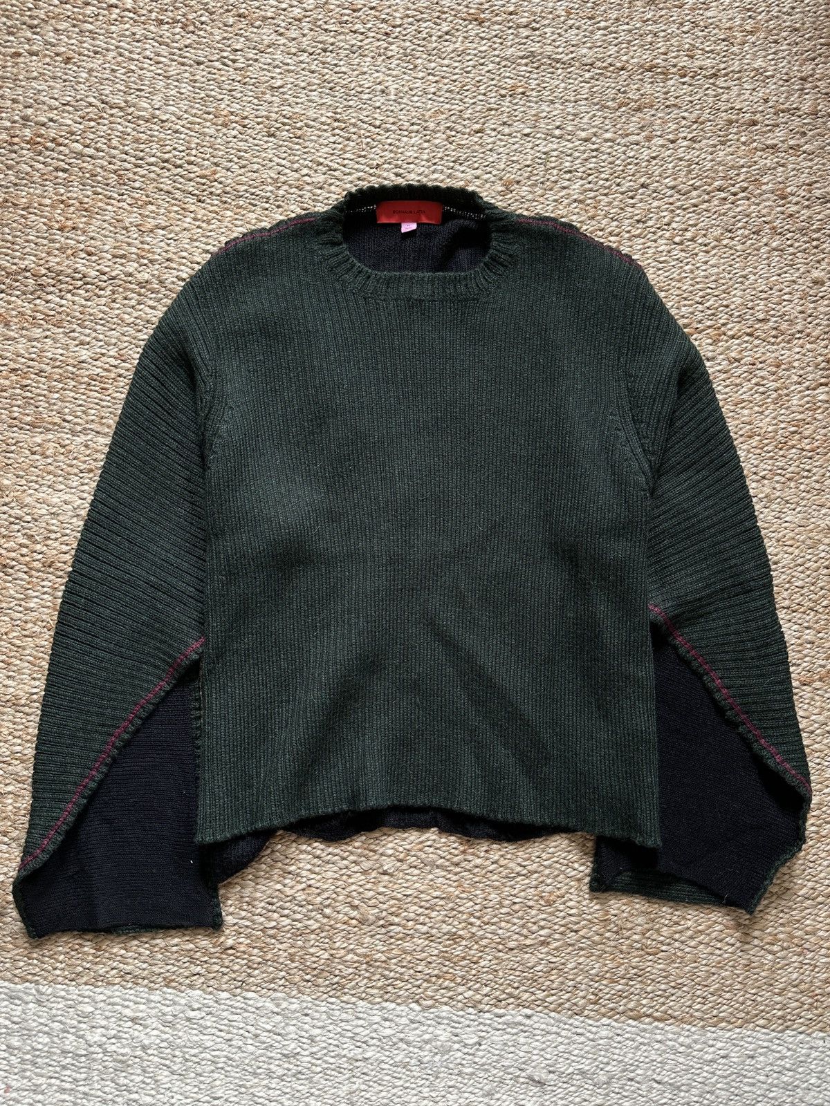 image of Eckhaus Latta Dolman Sweater in Green, Men's (Size XL)