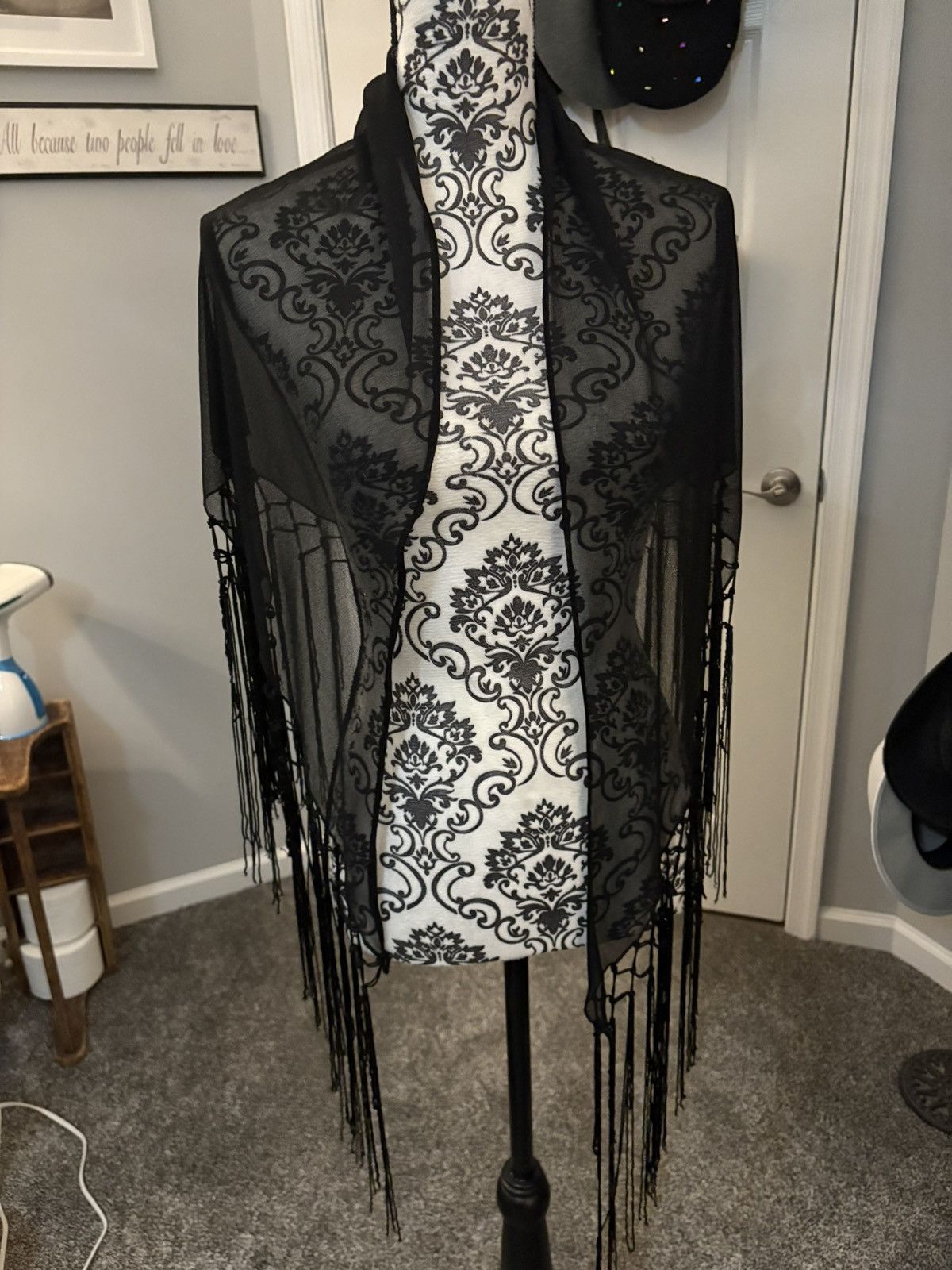 Other NWOT black wrap with beading and fringe Size ONE SIZE - 1 Thumbnail