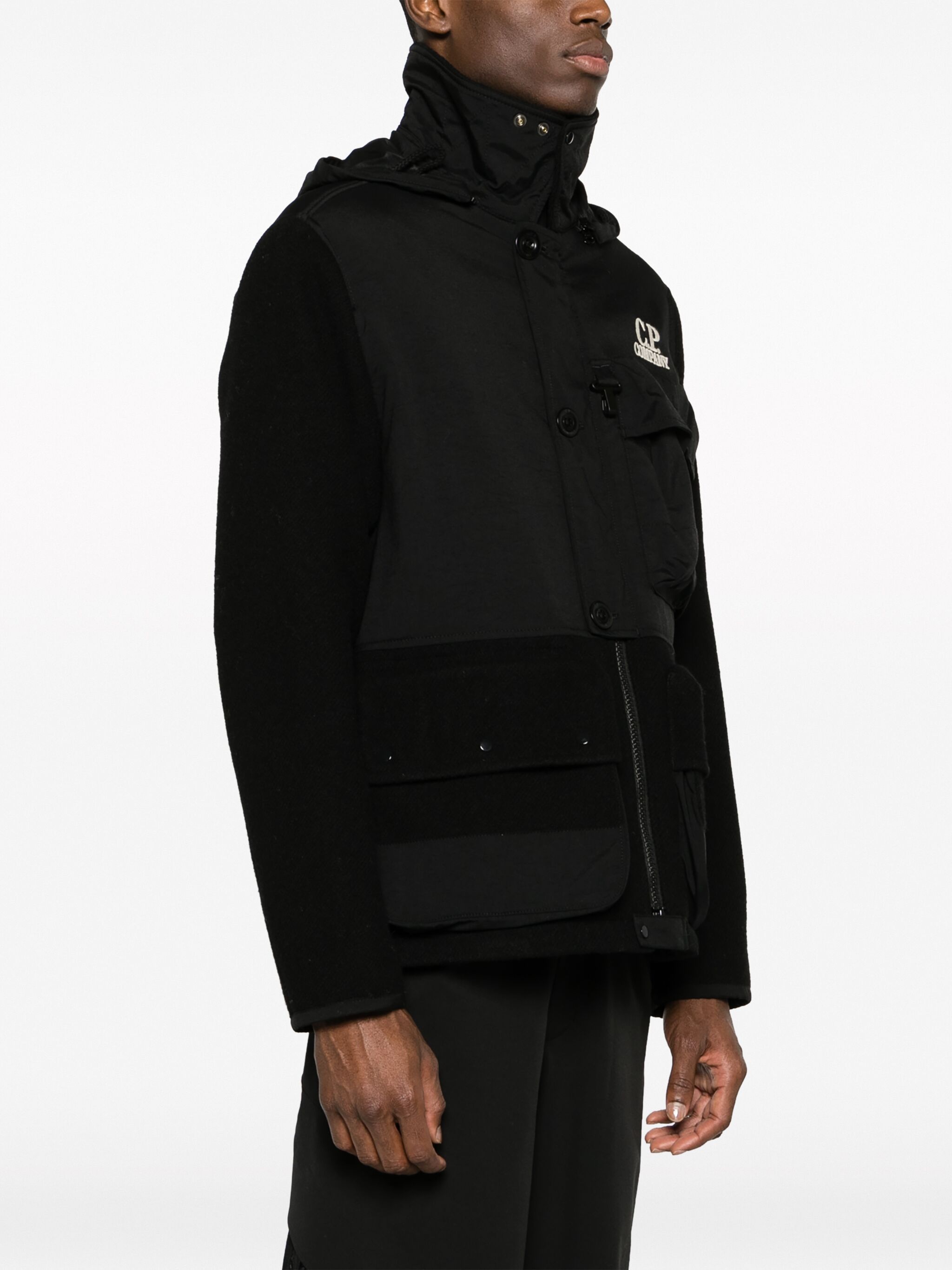 C.P. Company o1y1224 Logo Hooded Jacket in Black Size US M / EU 48-50 / 2 - 3 Thumbnail