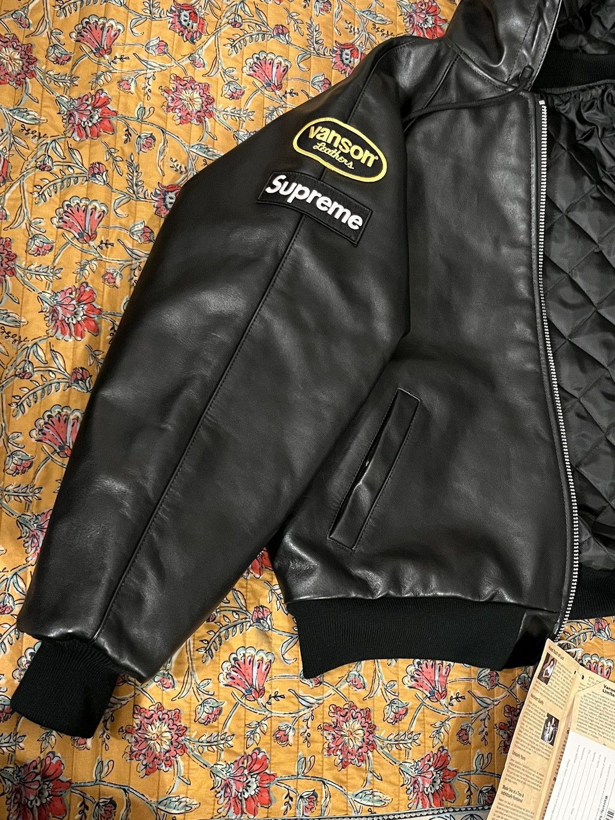 Supreme/Vanson Leathers Hooded Work Jacket