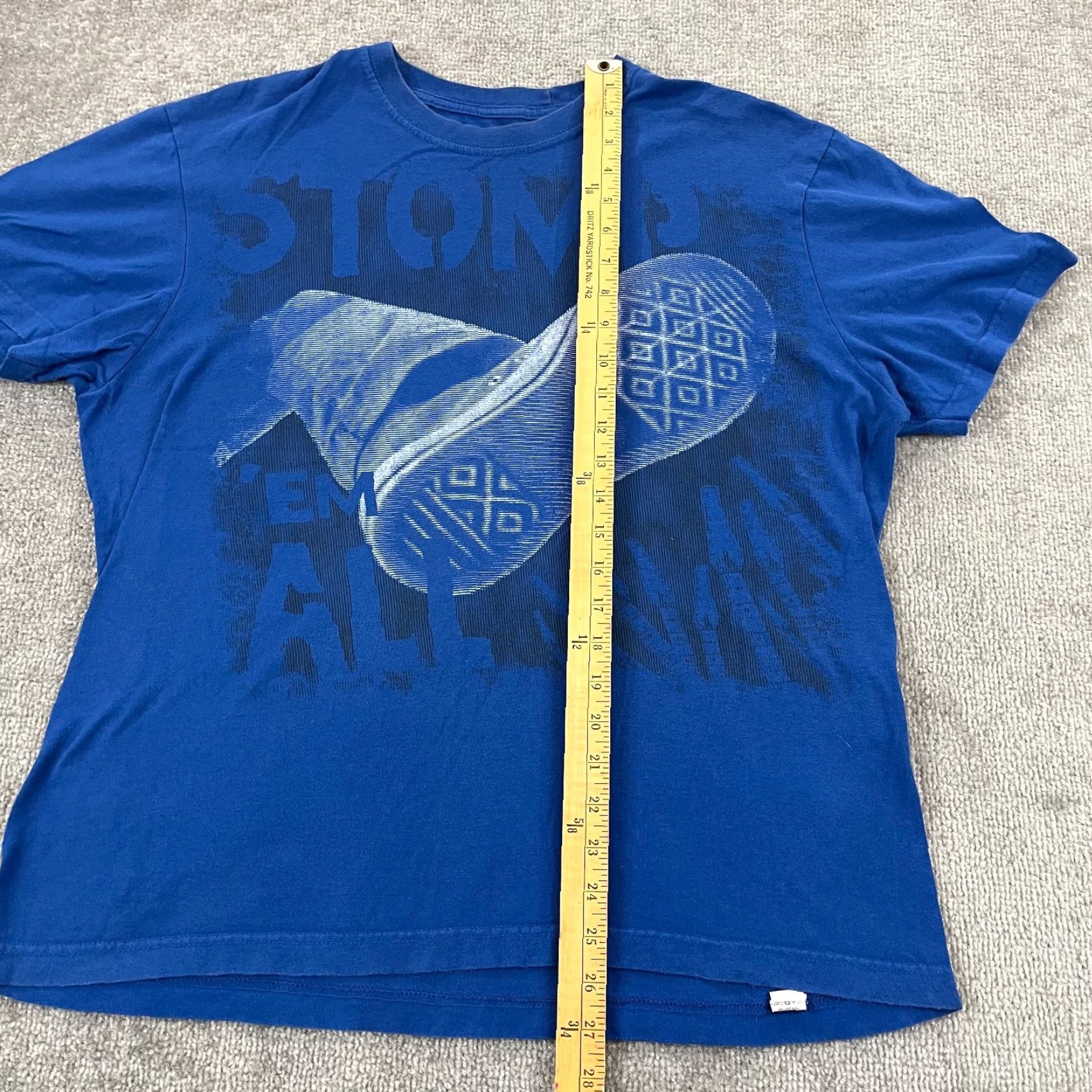 Converse VINTAGE CONVERSE Shirt Men Large Blue STOMP EM ALL Shoes Graphic Skater Tee Short Sleeve Size US L / EU 52-54 / 3 - 3 Thumbnail