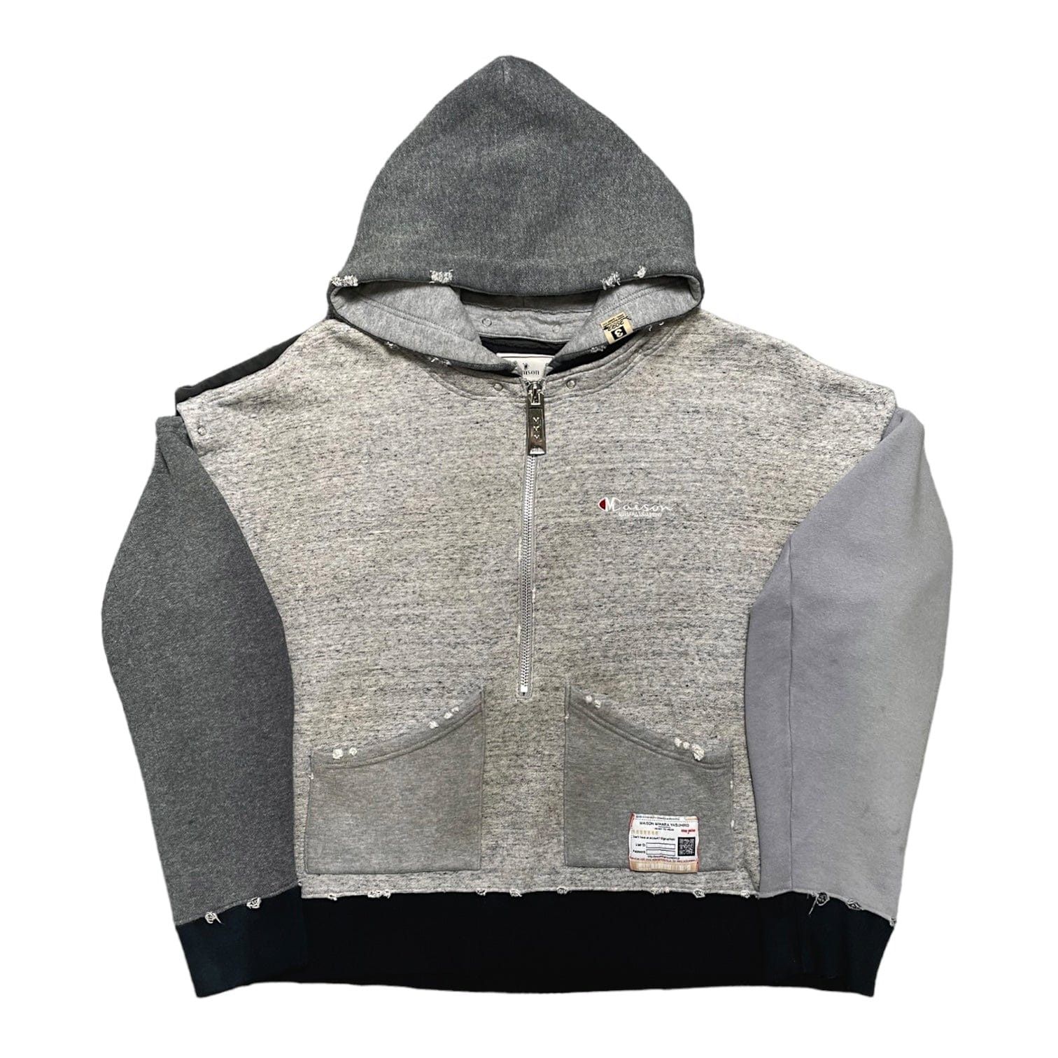 Maison MIHARA YASUHIRO Felpa Detachable Hooded Sweatshirt Grey | Grailed