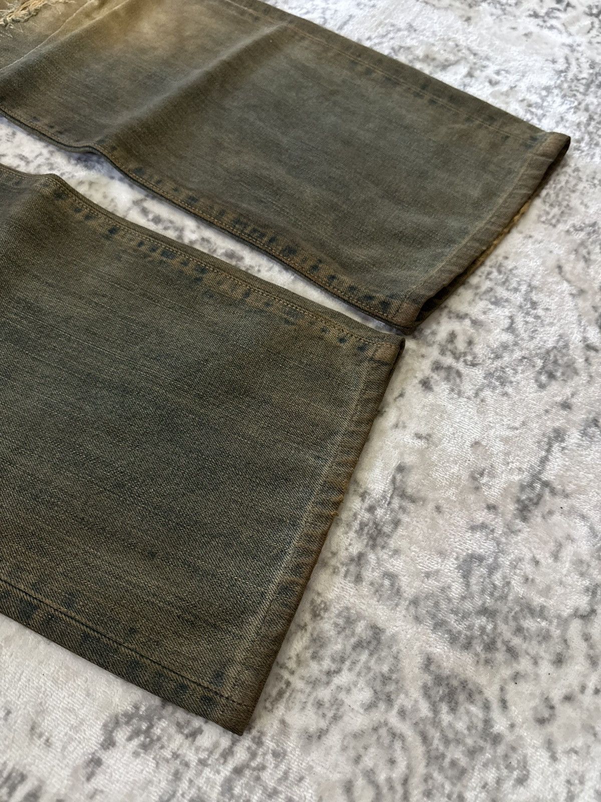 Edwin Vintage Edwin 505 Mud Wash Distressed Repaired Loose Jeans Size US 32 / EU 48 - 13 Thumbnail