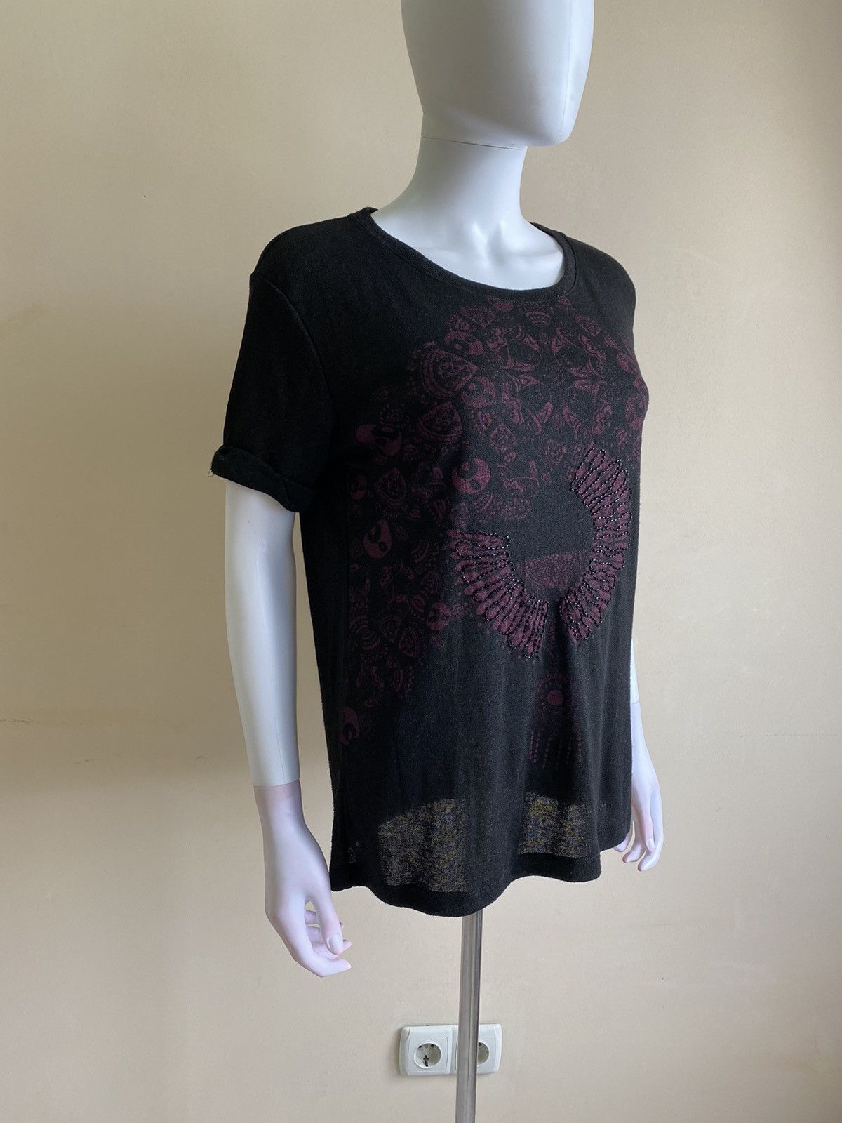 Custo Barcelona Custo Barcelona Womens Black Short Sleeve Top Size S Size S / US 4 / IT 40 - 4 Thumbnail