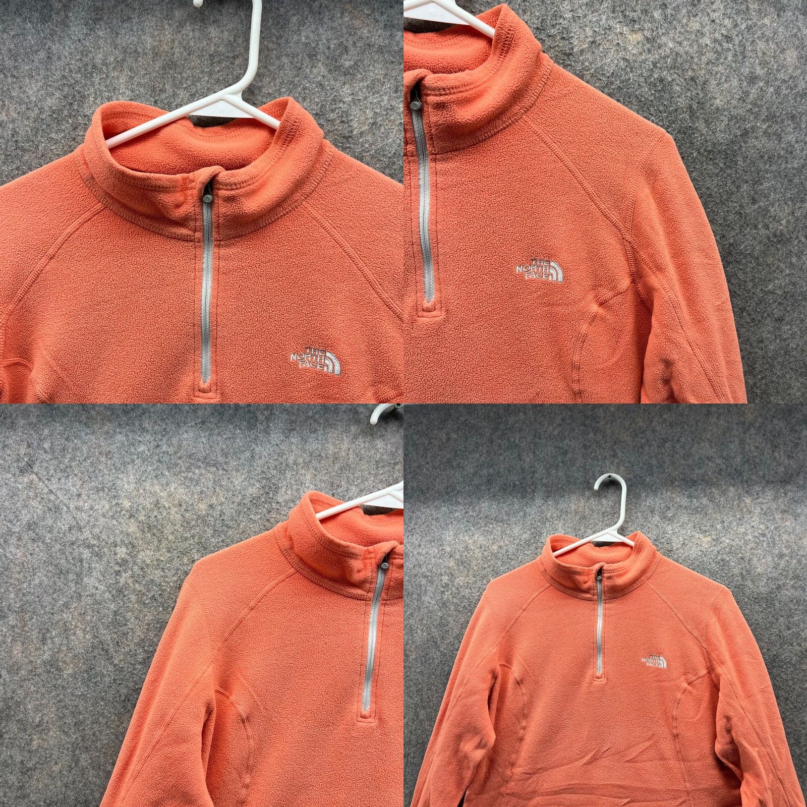 The North Face VINTAGE The North Face Sweater Women Large Hoodie Jacket Orange Pullover Sweatshirt 1/4 Zip Size L / US 10 / IT 46 - 8 Thumbnail