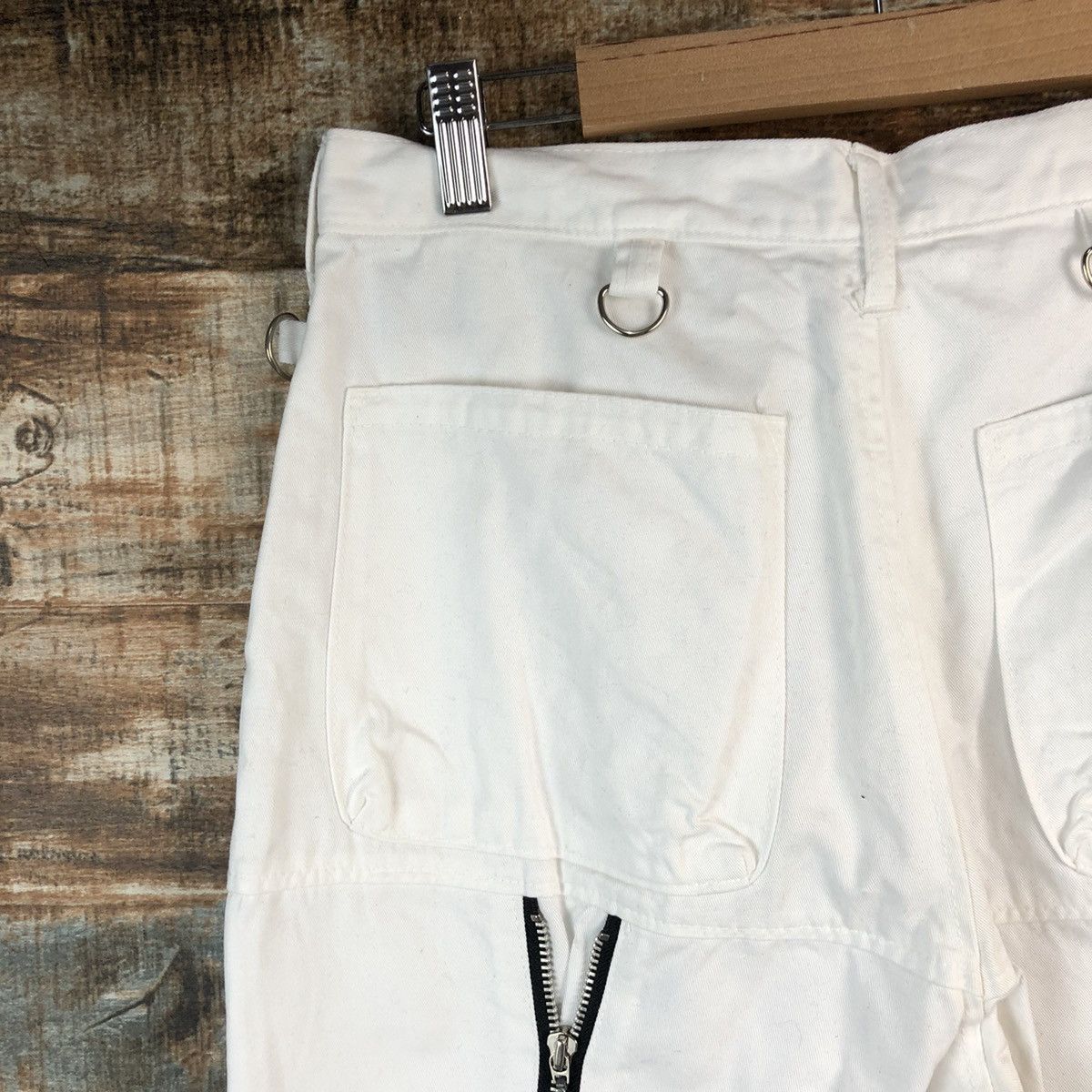 Japanese Brand D Super Lover Distressed ripped punk cargo Pants #A2485 Size US 28 / EU 44 - 4 Thumbnail
