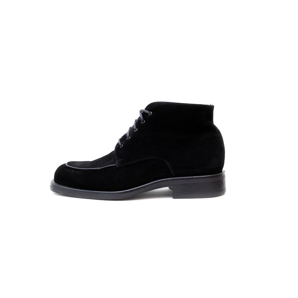 Kenzo × Vintage Kenzo Mens Black Suede Chukka Lace-up Square Toe Men Boots Size US 10 / EU 43 - 2 Thumbnail