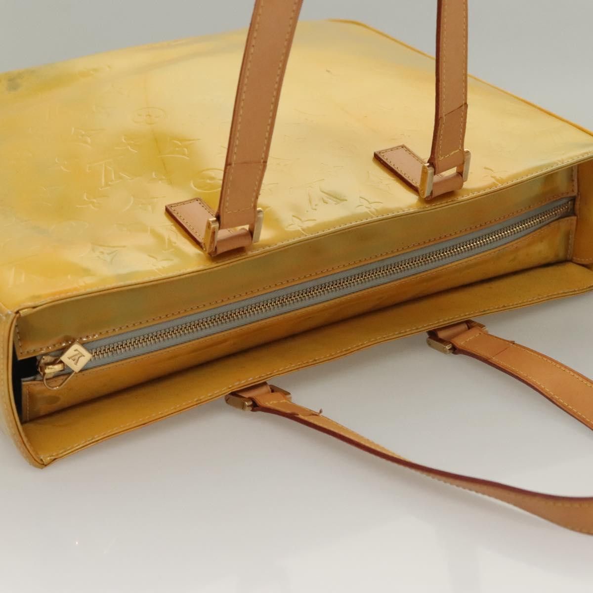 Louis Vuitton LOUIS VUITTON Monogram Vernis Columbus Tote Bag Gris M91028 Size ONE SIZE - 7 Thumbnail
