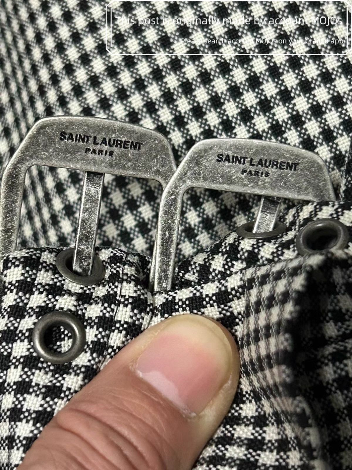 Saint Laurent Paris Sz 50 Saint Laurent Paris Black & White Plaid Jacket mojos11 Size US M / EU 48-50 / 2 - 4 Thumbnail
