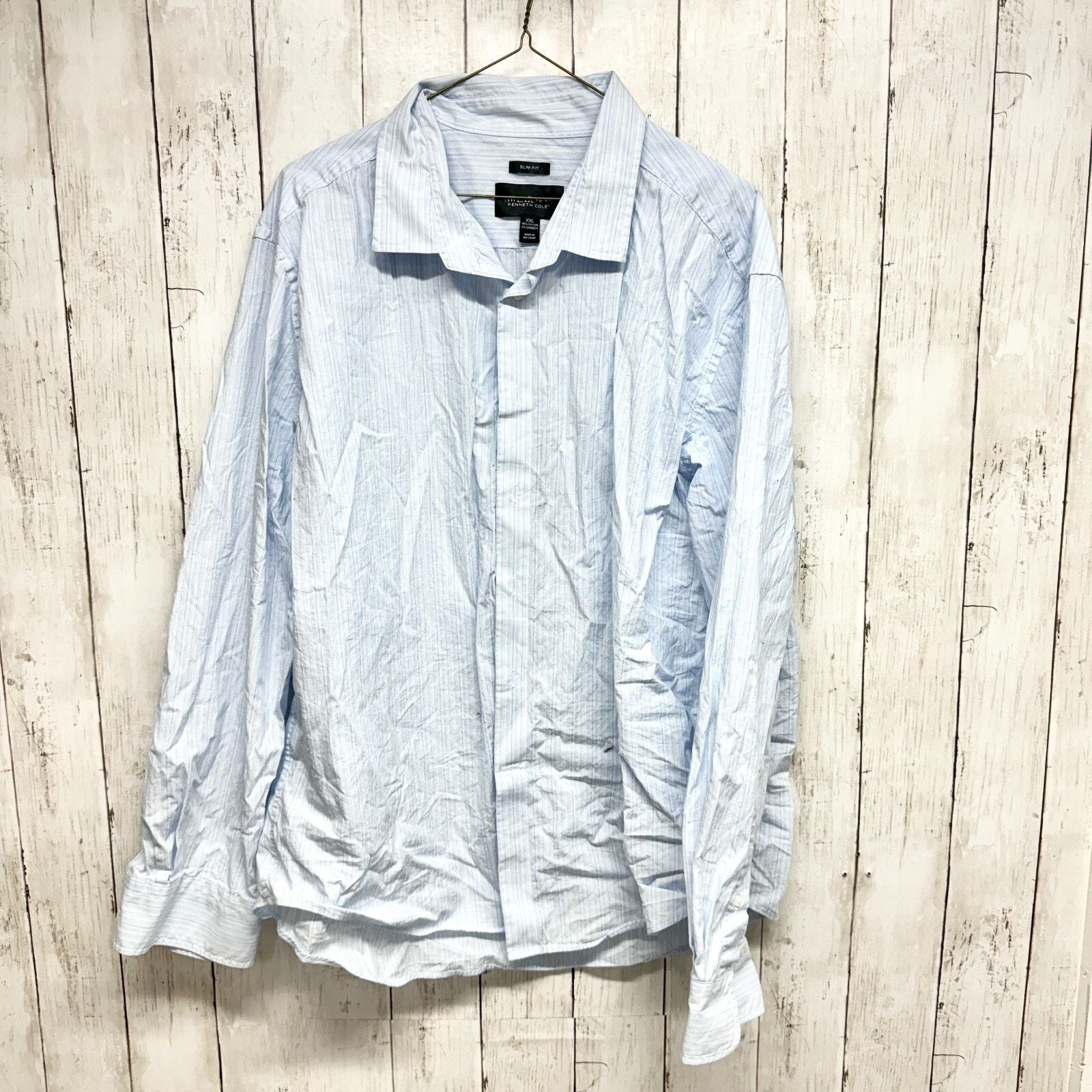 Kenneth Cole Kenneth Cole Shirt XXL Blue Button Down Long Sleeve Collared Size US XXL / EU 58 / 5 - 1 Thumbnail