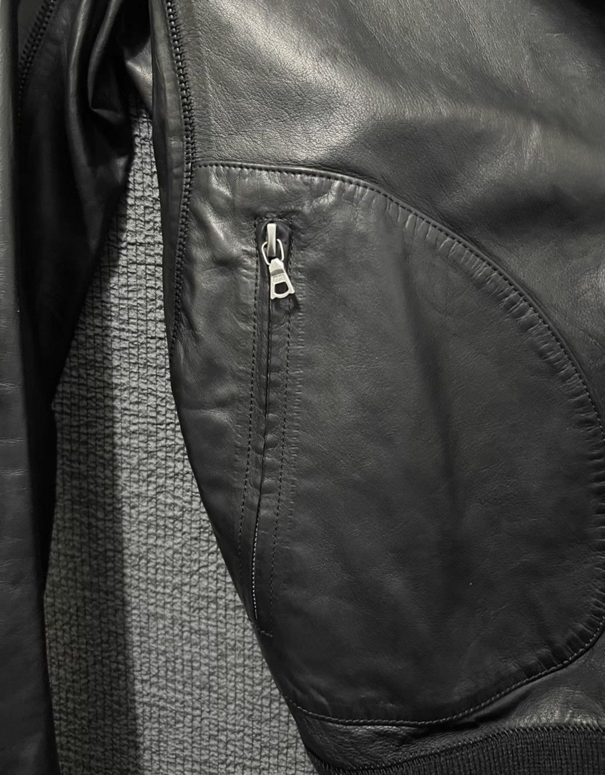 Isaac Sellam Experience ISAAC SELLAM French Leather King Bomber Keel Leather Jacket Size US S / EU 44-46 / 1 - 7 Thumbnail