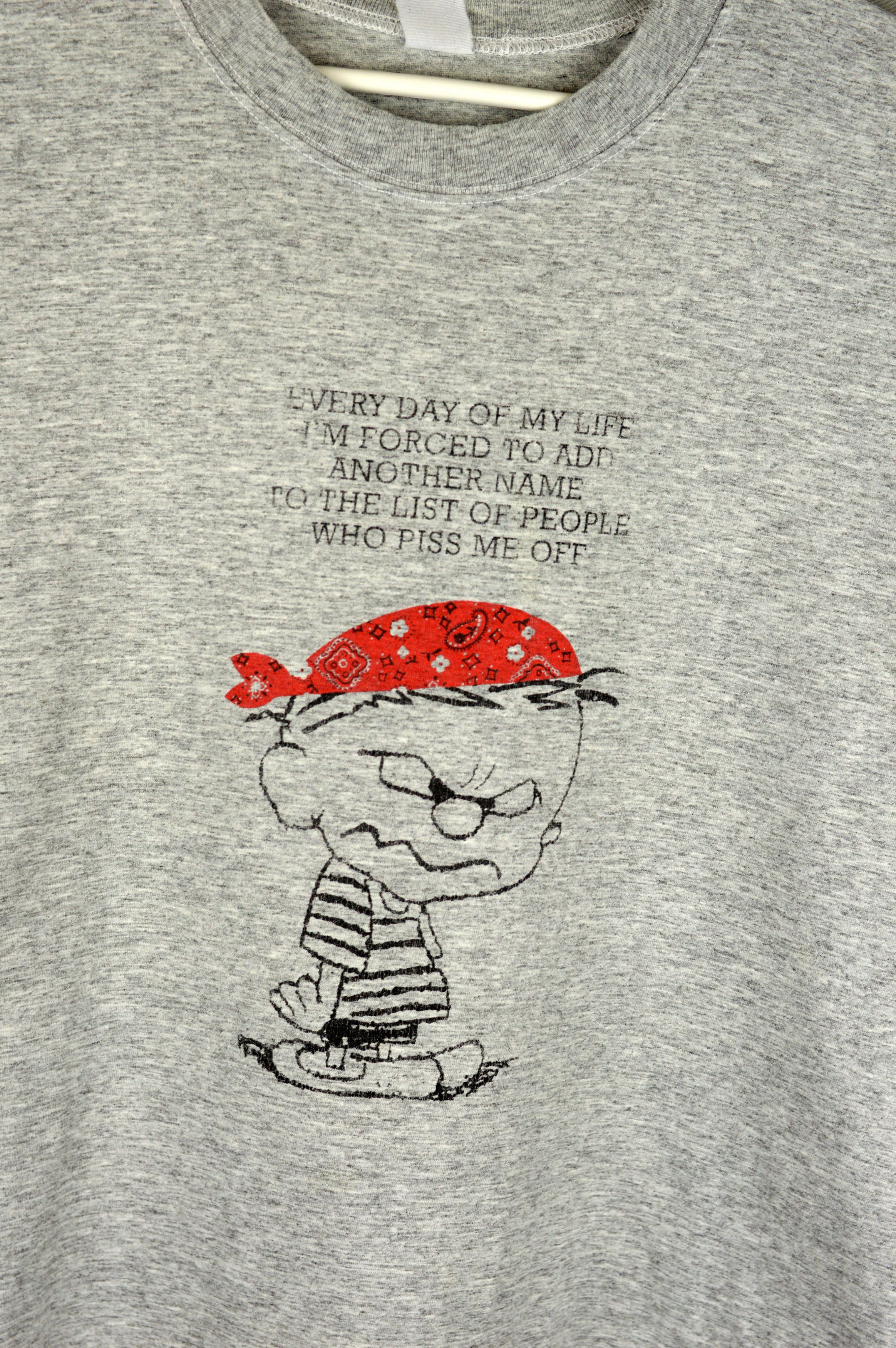 Vintage Vintage Calvin & Hobbes The List of People 90s t shirt Size US XL / EU 56 / 4 - 2 Thumbnail