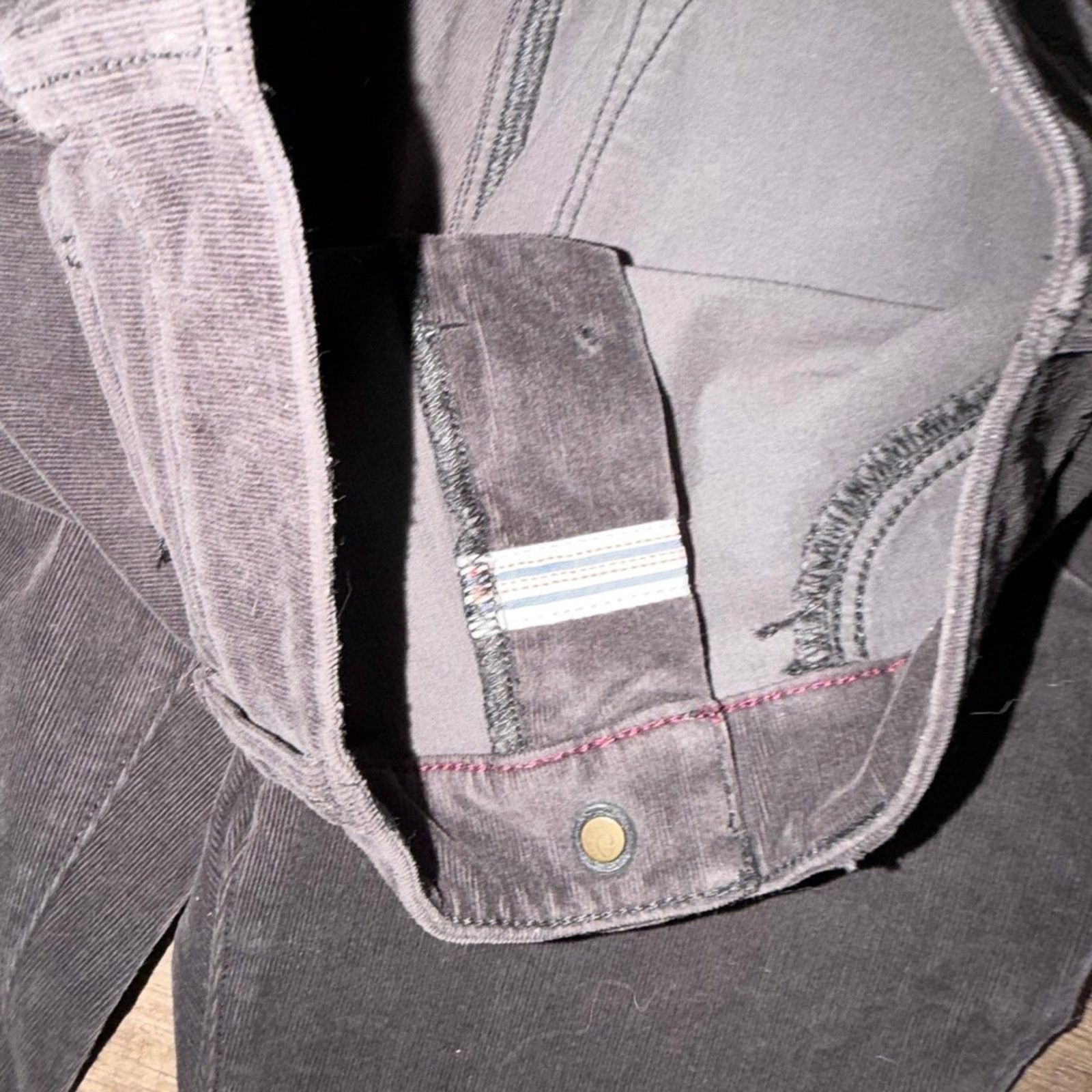 Anthropologie Pilcro Serif Corduroy Pants Gray Slim Straight Size 26" / US 2 / IT 38 - 3 Thumbnail