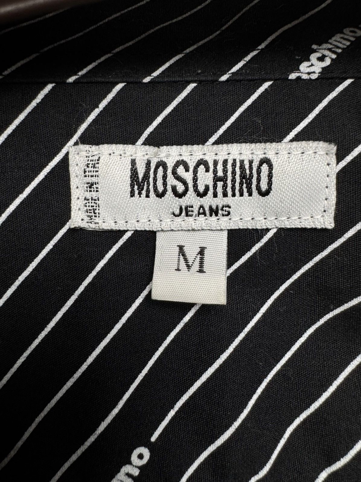 Moschino Moschino Jeans vintage striped monogram allover ss shirt Size US M / EU 48-50 / 2 - 10 Thumbnail