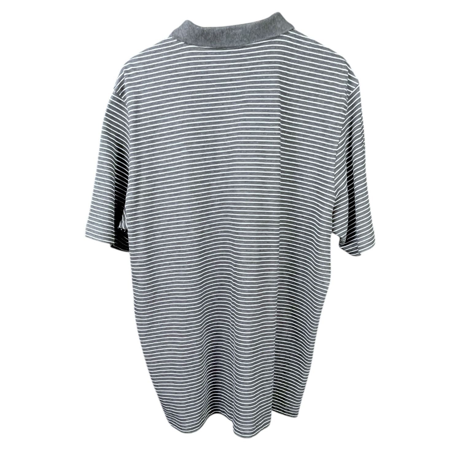 Ted Baker NWT Men's Ted Baker Gray Striped Polo 6 (US XXL) $145 Retail Size US XXL / EU 58 / 5 - 7 Thumbnail