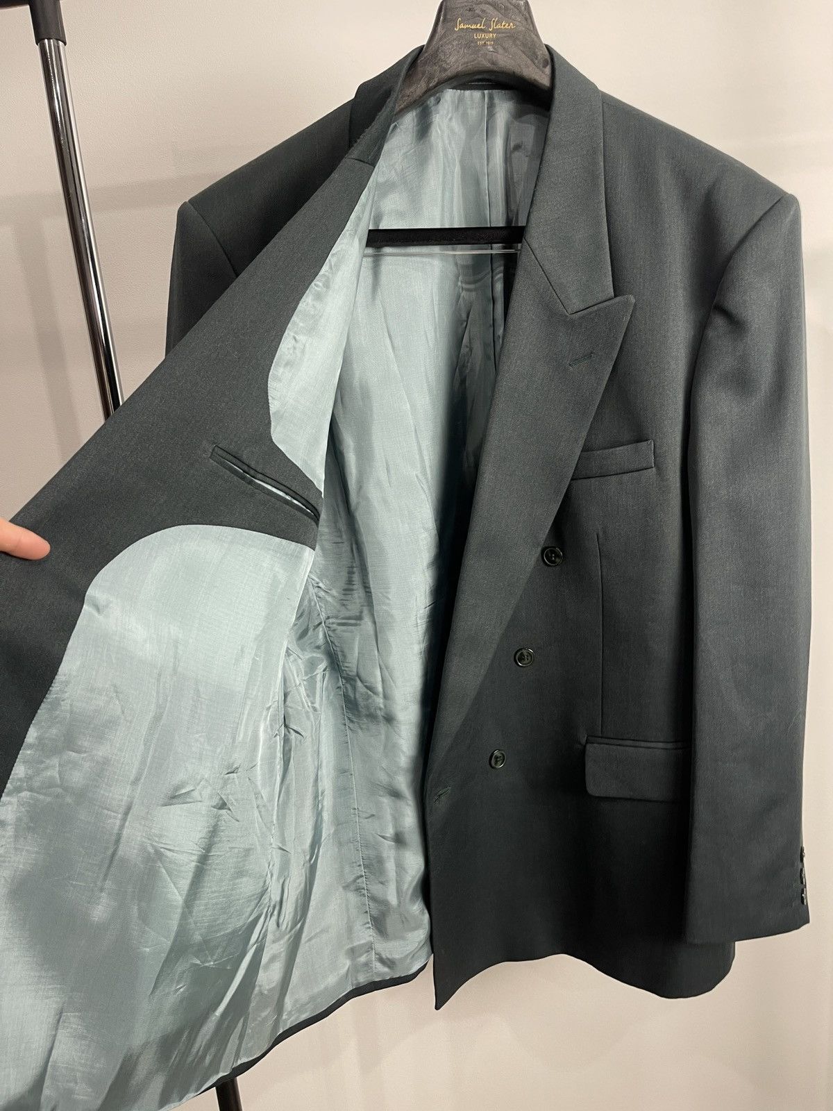 Sergio Rossi Vintage Sergio Rossi Double-Breasted Oversized Blazer Jacket Size 48R - 5 Thumbnail