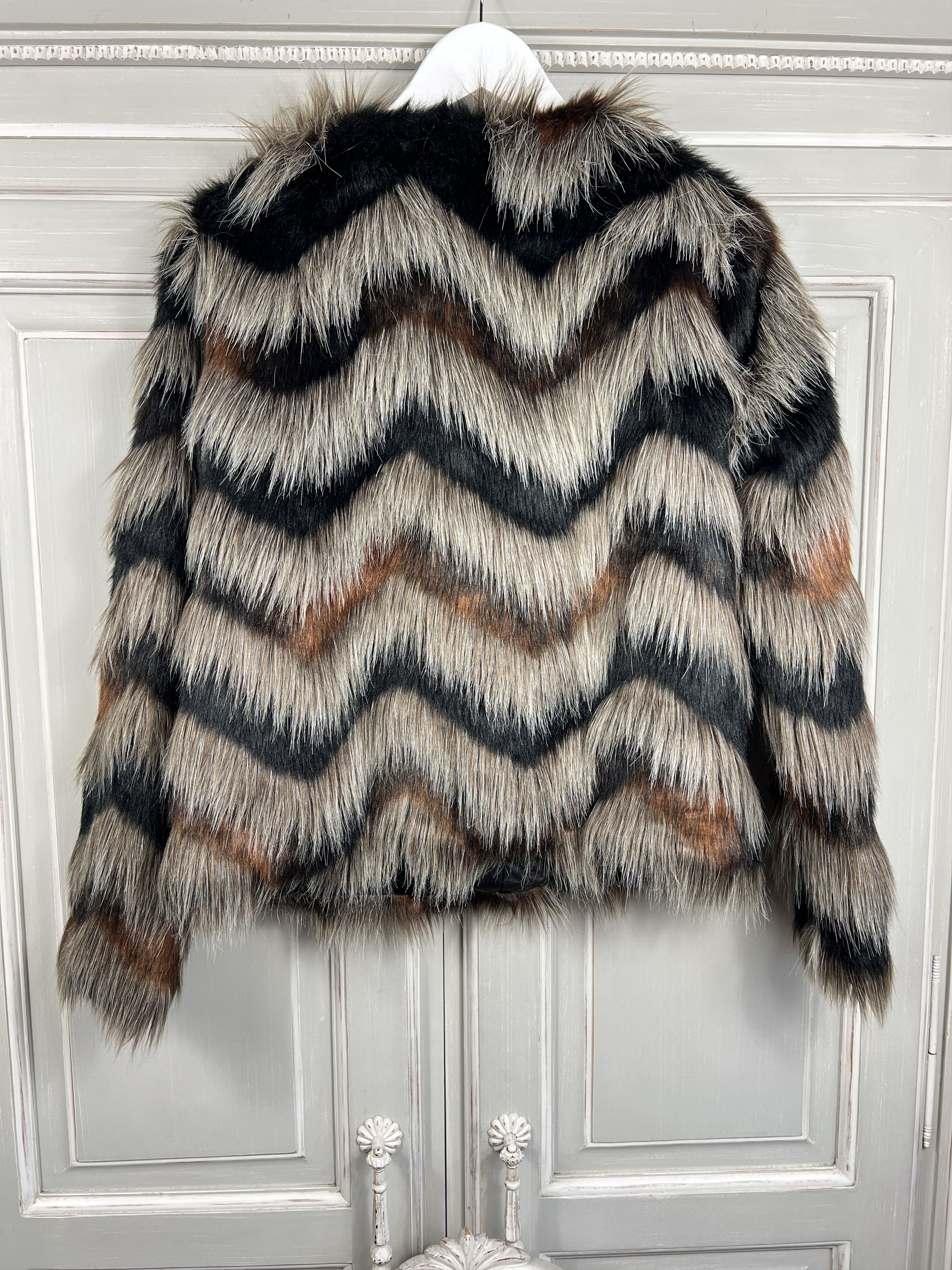 20471120 vintage cropped faux fur coat Size L / US 10 / IT 46 - 6 Thumbnail