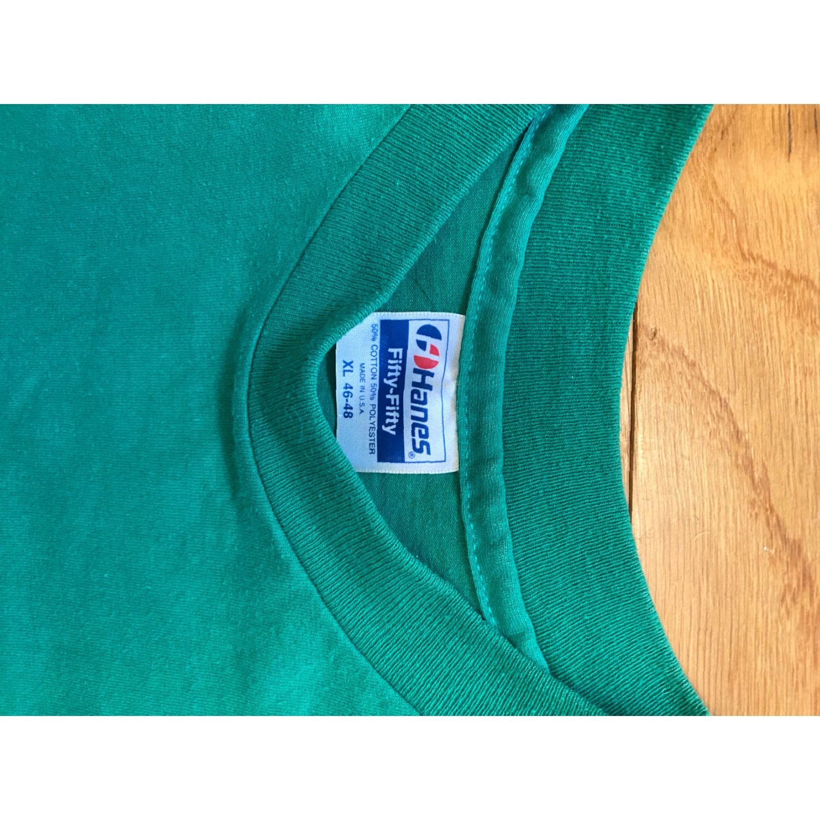 Vintage VINTAGE The Big Apple USA Desert Storm Single Stitch T-Shirt XL Green 90s War Logo Mens Casual Crew Neck Short Sleeve 1991 Size US XL / EU 56 / 4 - 5 Thumbnail