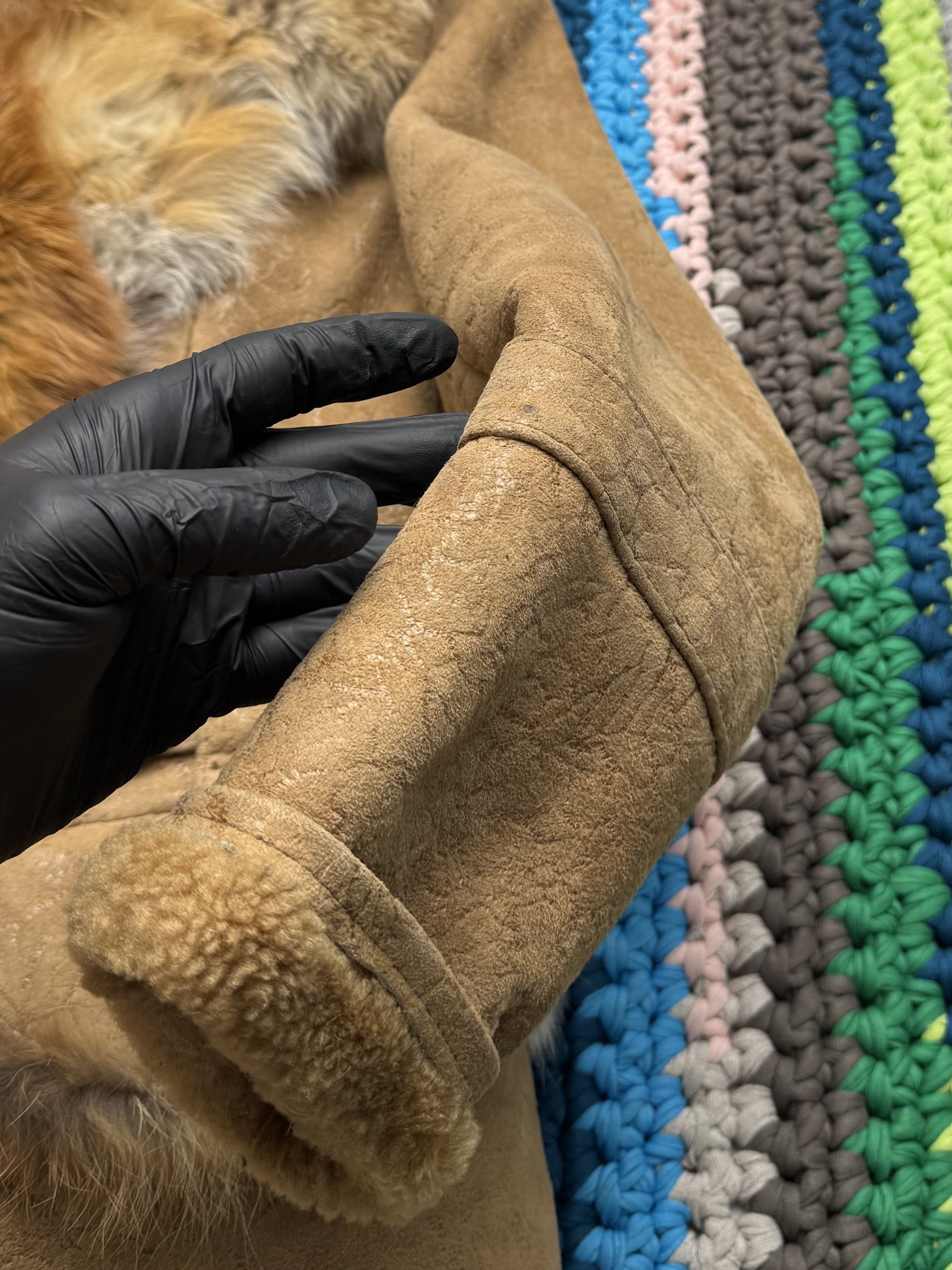Vintage Vintage Real Sheepskin Jacket With Belt (D10)(D15) Size M / US 6-8 / IT 42-44 - 5 Thumbnail