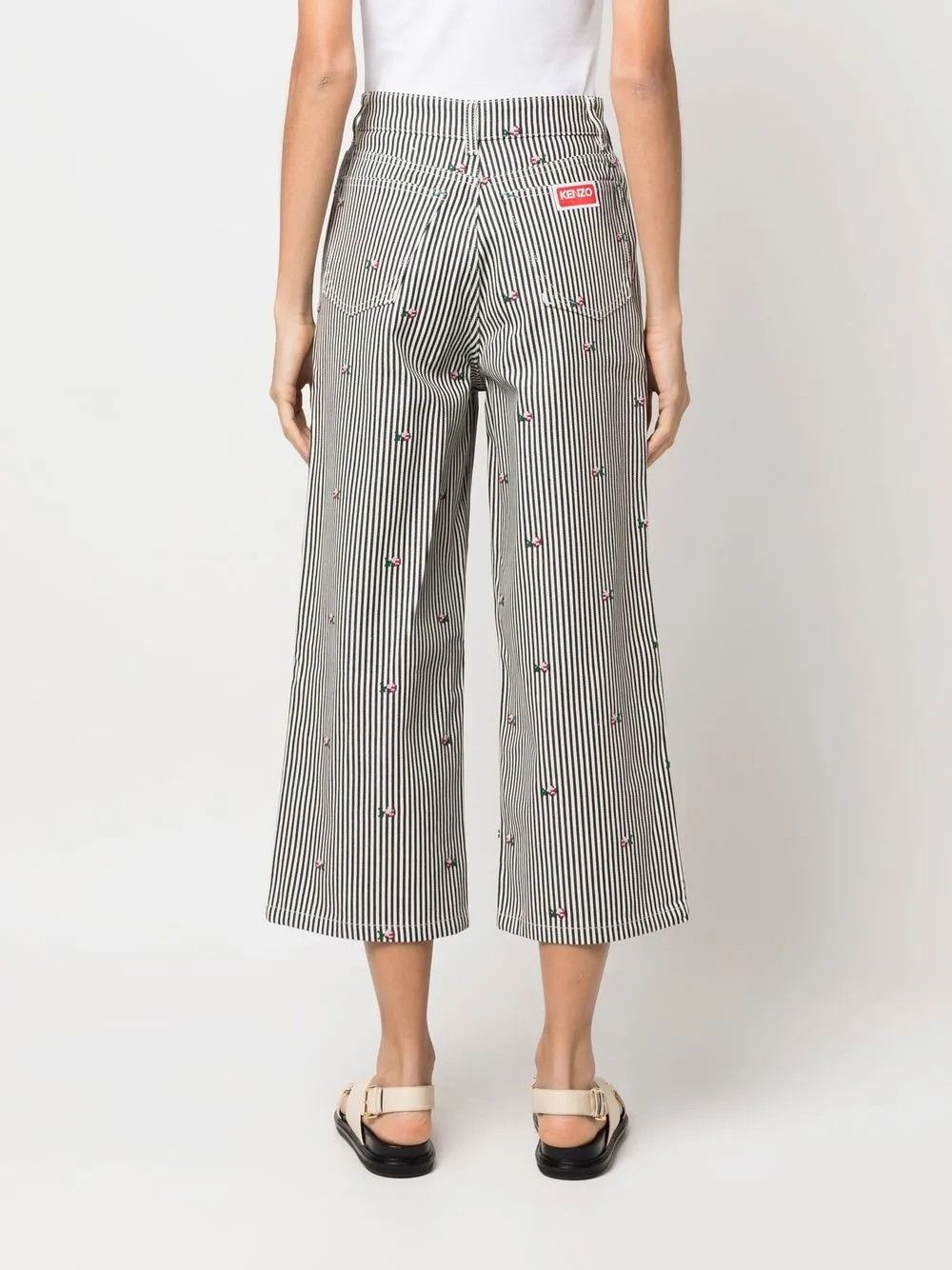 Kenzo o1y1025 Casual Pant in Black/White Size 24" / US 00 / IT 34 - 3 Thumbnail