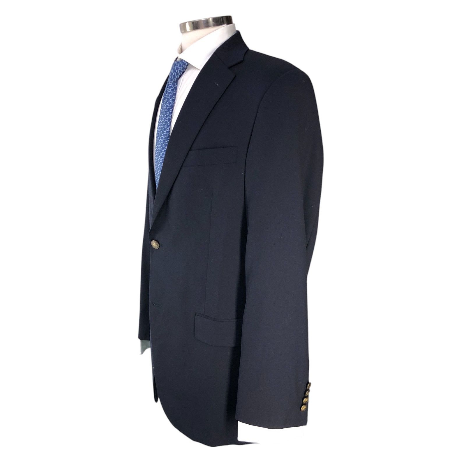 Hart Schaffner Marx Hart Schaffner Marx HSM Size 42L Blazer Navy Bronze Button Size 42L - 5 Thumbnail