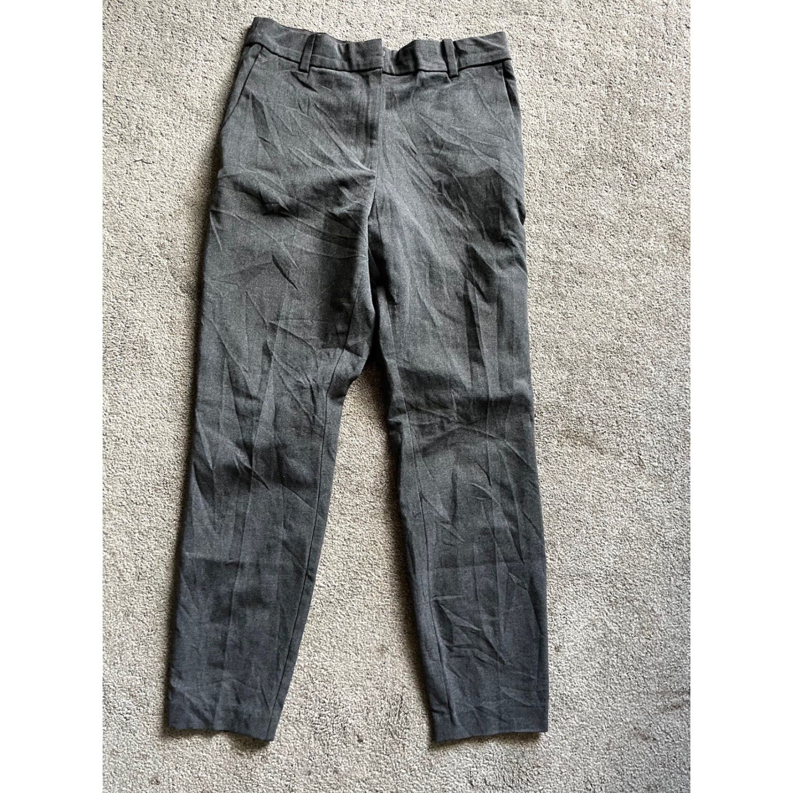 H&M H&M Womens Pants Chino Style Skinny Leg 10 Dark Gray Pocket Design Button Zipper Cotton Blend Regular Womens 29 In Inseam Size 32" / US 10 / IT 46 - 2 Thumbnail