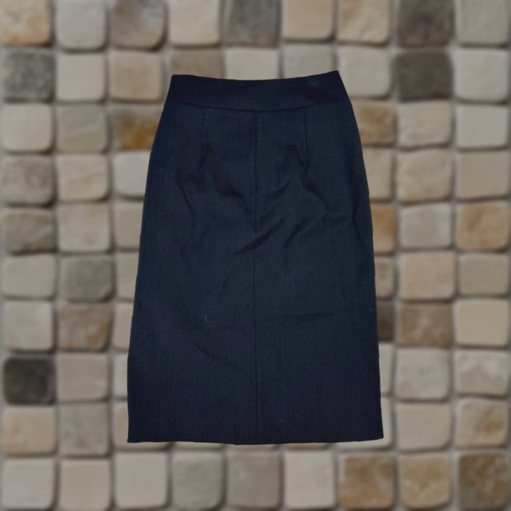 Vintage Sezane Skirt Women 2 Pencil Black Stretch Sezane Jupe Mathilde Overlap Asymmetric Pencil Skirt Size 26" / US 2 / IT 38 - 1 Thumbnail