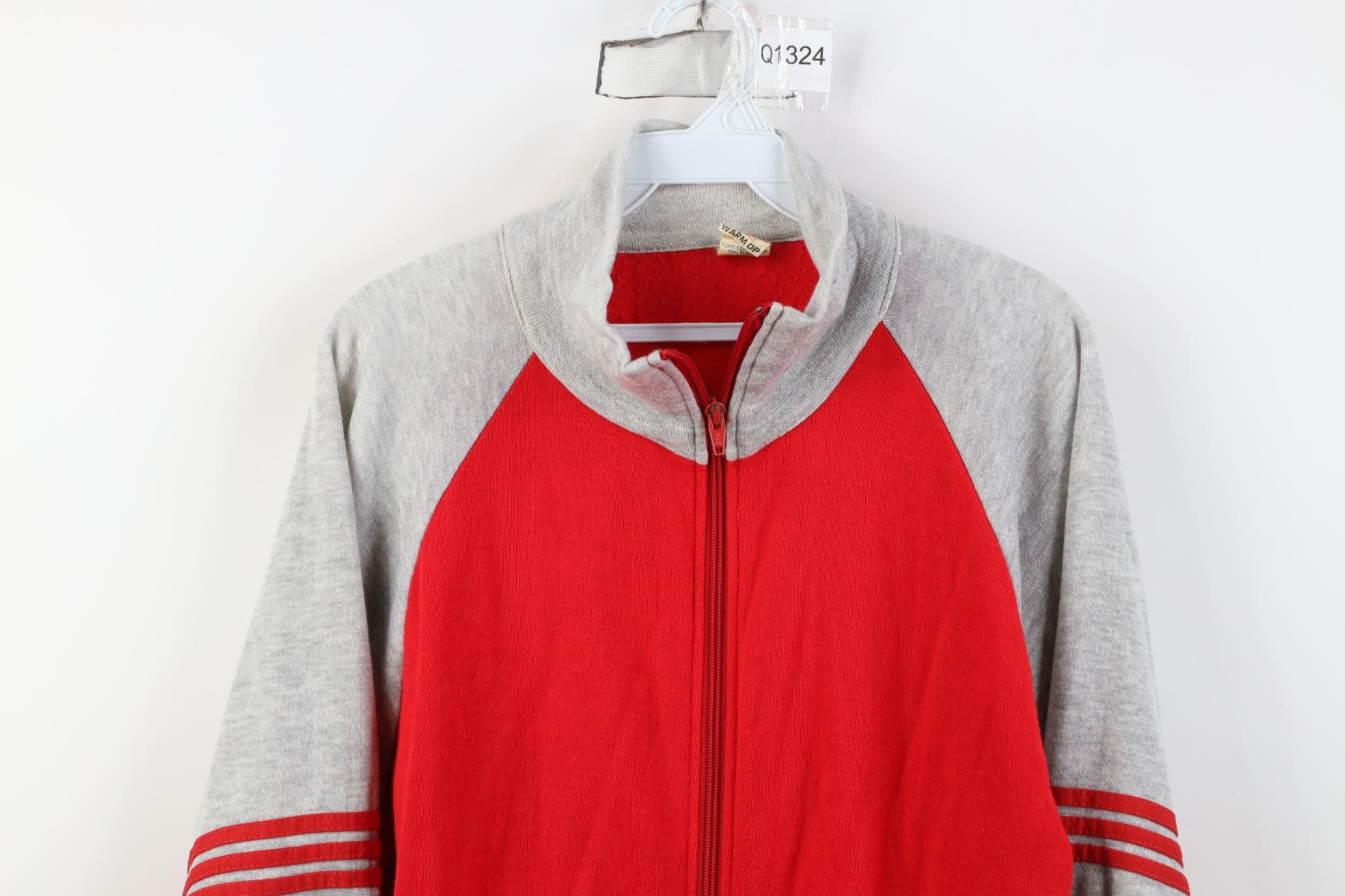 Vintage Vintage 70s Streetwear Black Tennis Track Jacket Red USA Size US XL / EU 56 / 4 - 2 Thumbnail