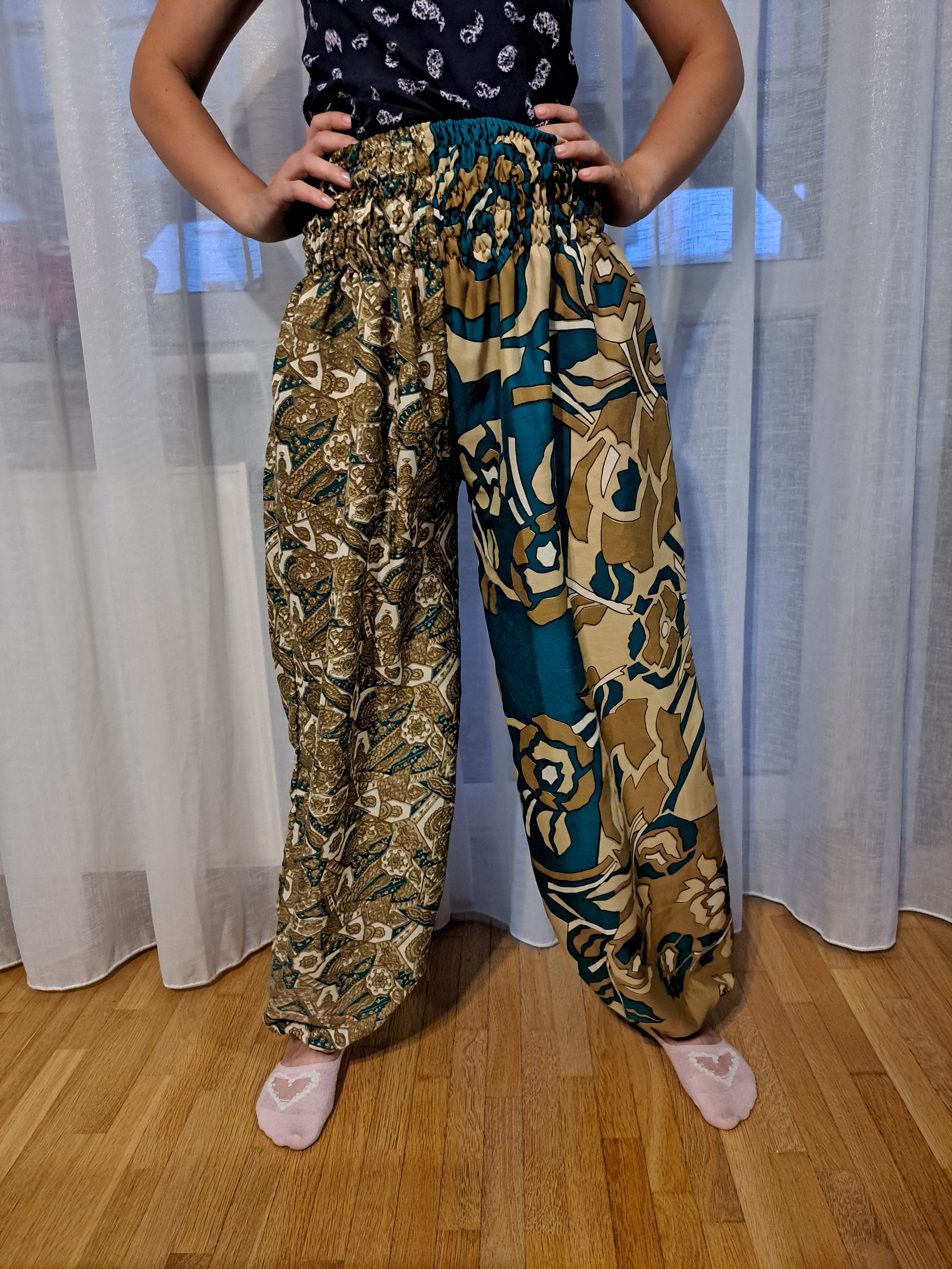 Other Silk Harem alladin pants, wide baggy pants trousers M medium Size 32" / US 10 / IT 46 - 7 Thumbnail