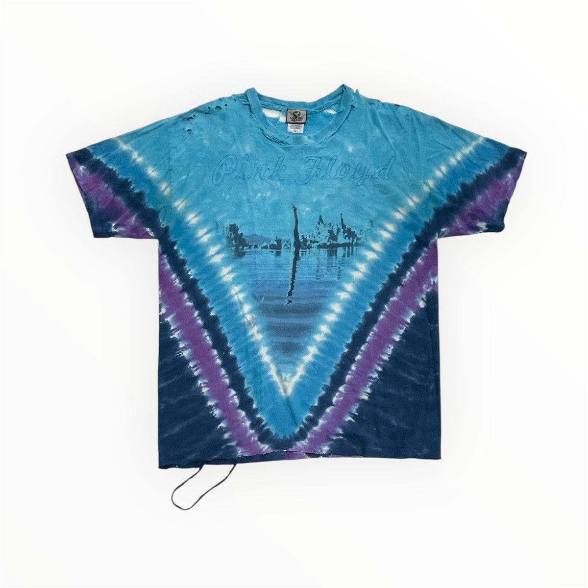 Vintage Thrashed Pink Floyd Tie Dyed Tee Size US L / EU 52-54 / 3 - 2 Thumbnail