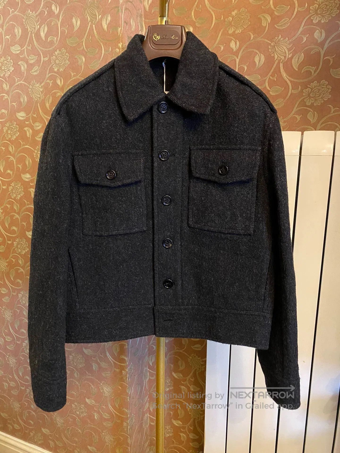 Burberry Black Short Wool Jacket with Button Front and Pockets. Size US M / EU 48-50 / 2 - 1 Thumbnail