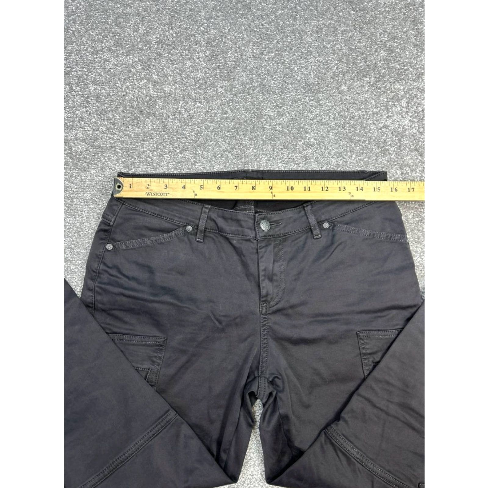 Prana prAna Louisa Pants 10 Black Cargo Cotton Stretch Mid Rise Skinny Leg Womens Size 32" / US 10 / IT 46 - 4 Thumbnail