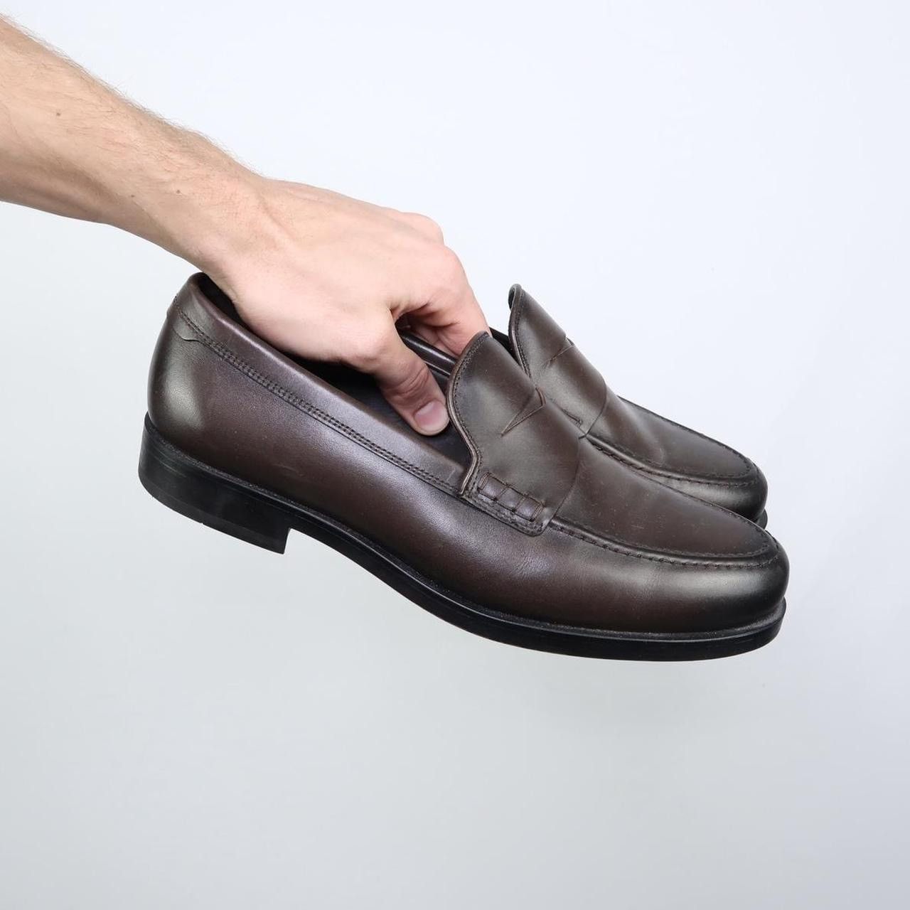 image of Massimo Dutti Brown Leather Leather Loafers, Men's (Size 9)