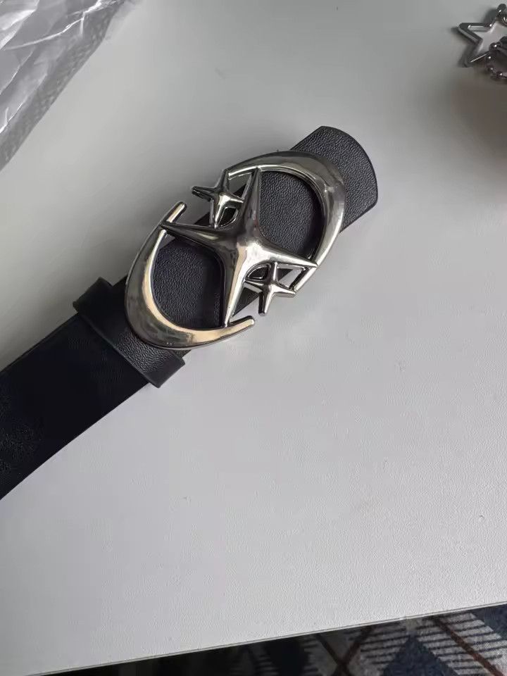 Japanese Brand Stylish Oval Cross Metal Buckle Belt Size ONE SIZE - 3 Thumbnail