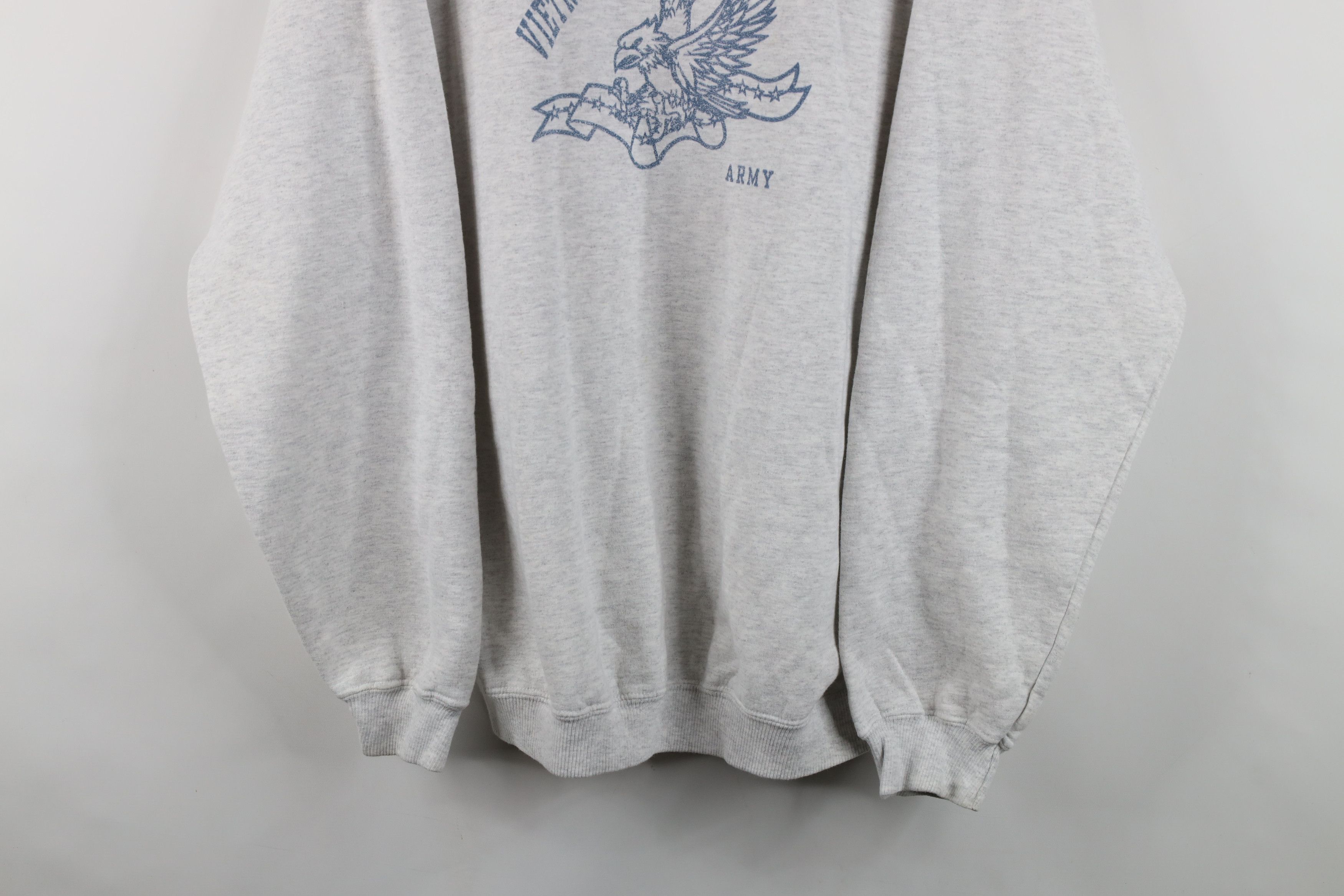 Vintage Vintage 90s Vietnam Army Veteran Crewneck Sweatshirt Gray Size US XXL / EU 58 / 5 - 3 Thumbnail