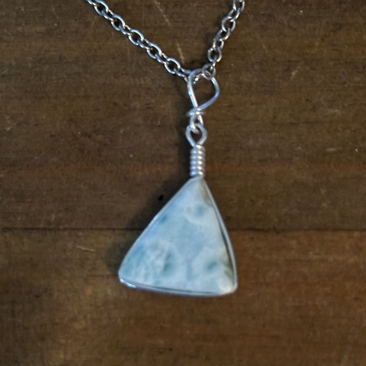 Other Silver tone Larimar pendant necklace and earrings set Size ONE SIZE - 4 Thumbnail