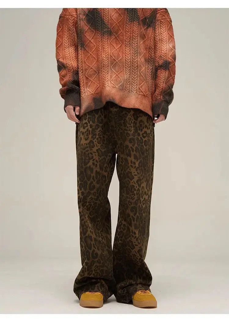Japanese Brand Retro high street leopard print jeans Size US 32 / EU 48 - 5 Thumbnail