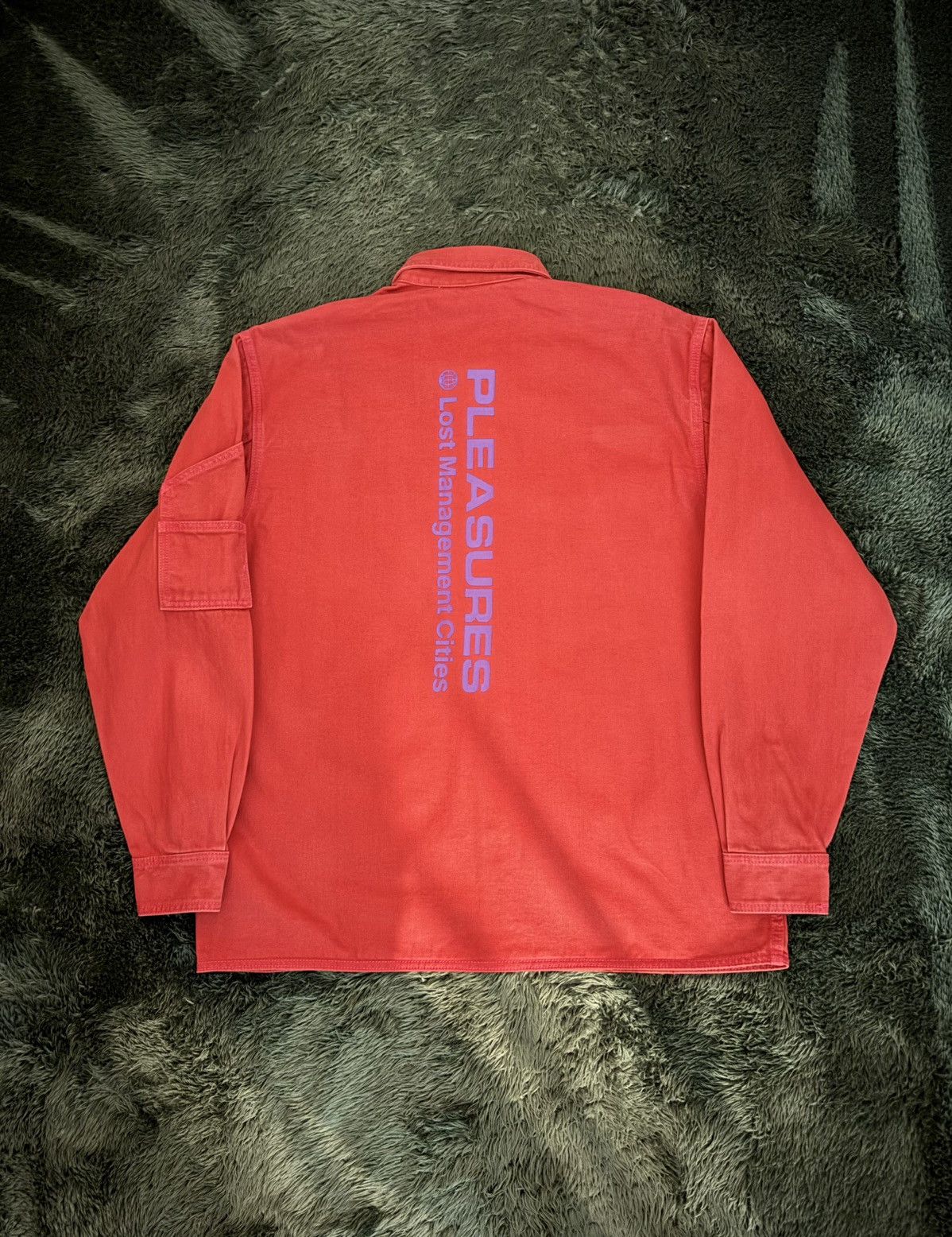 Pleasures [1] PLEASURES x LMC Denim Shirt Jacket – Orange Size US XL / EU 56 / 4 - 7 Thumbnail